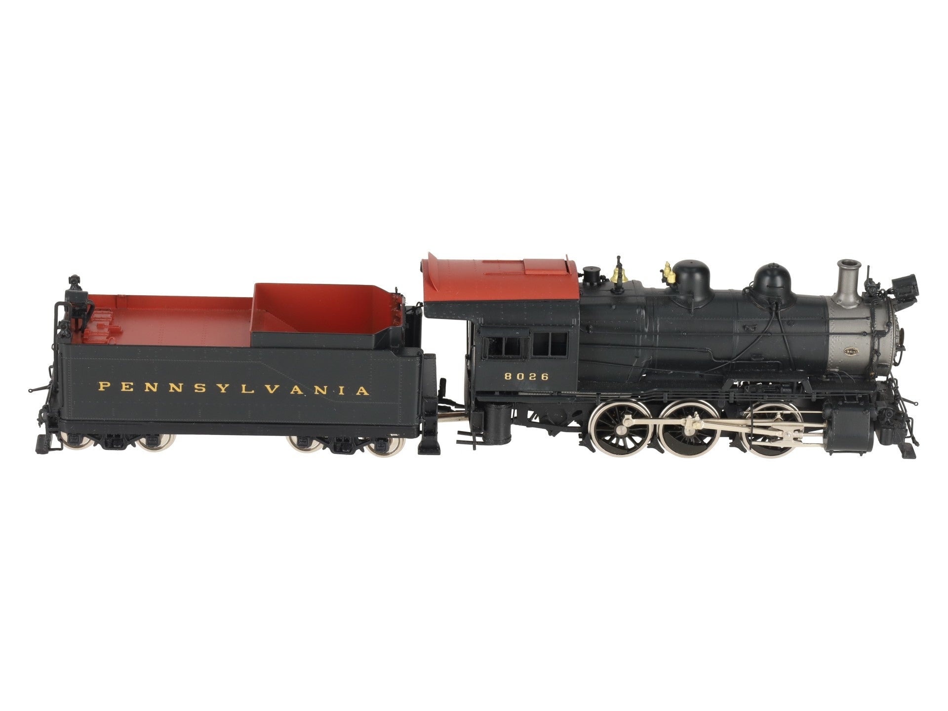 Key Imports Brass HO PRR B6S 0-6-0 Steam Locomotive & Tender #8026 EX/Box