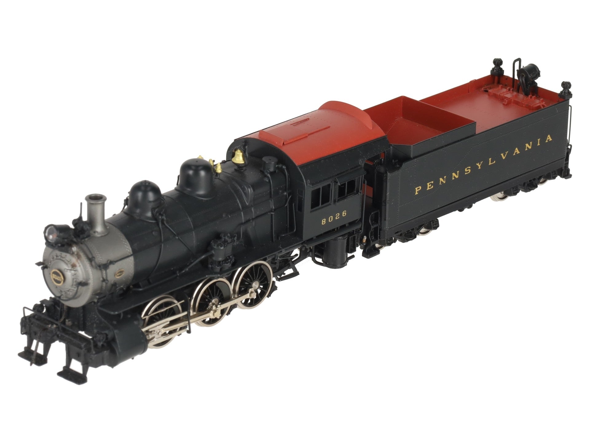 Key Imports Brass HO PRR B6S 0-6-0 Steam Locomotive & Tender #8026 EX/Box