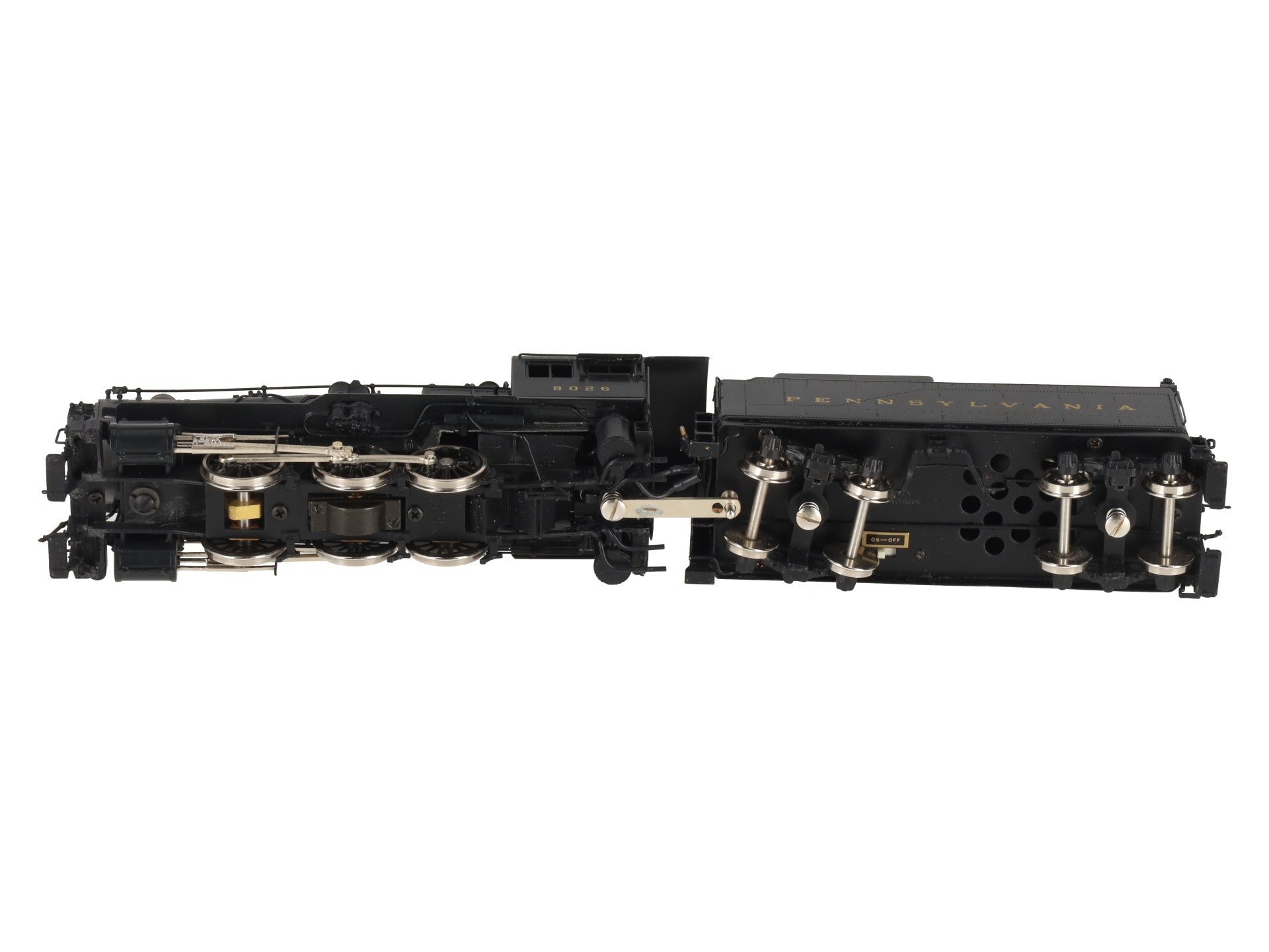 Key Imports Brass HO PRR B6S 0-6-0 Steam Locomotive & Tender #8026 EX/Box