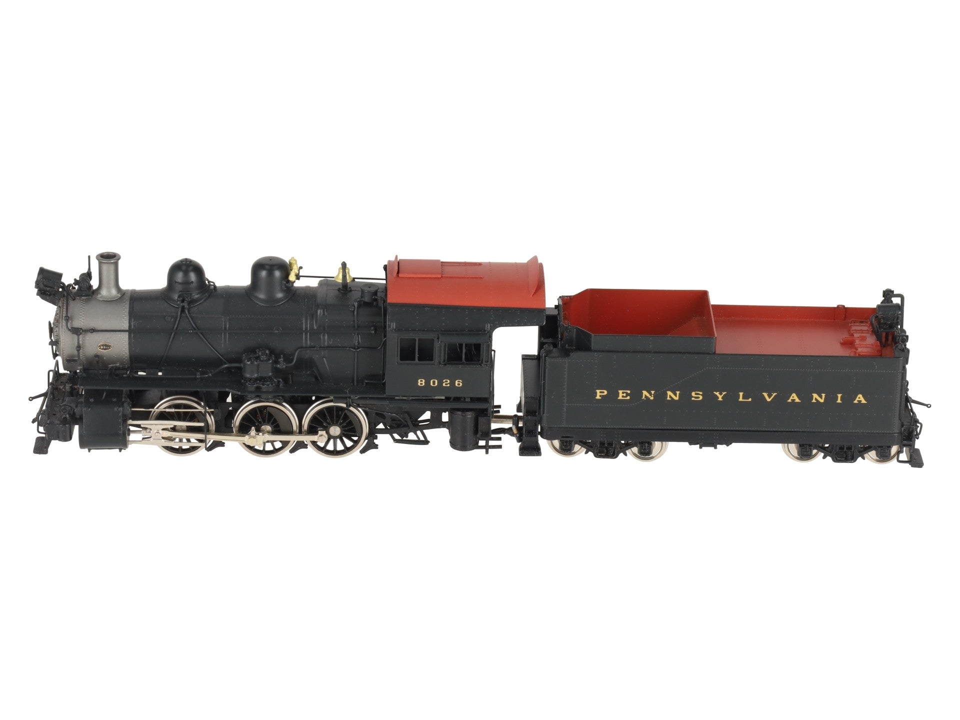 Key Imports Brass HO PRR B6S 0-6-0 Steam Locomotive & Tender #8026 EX/Box