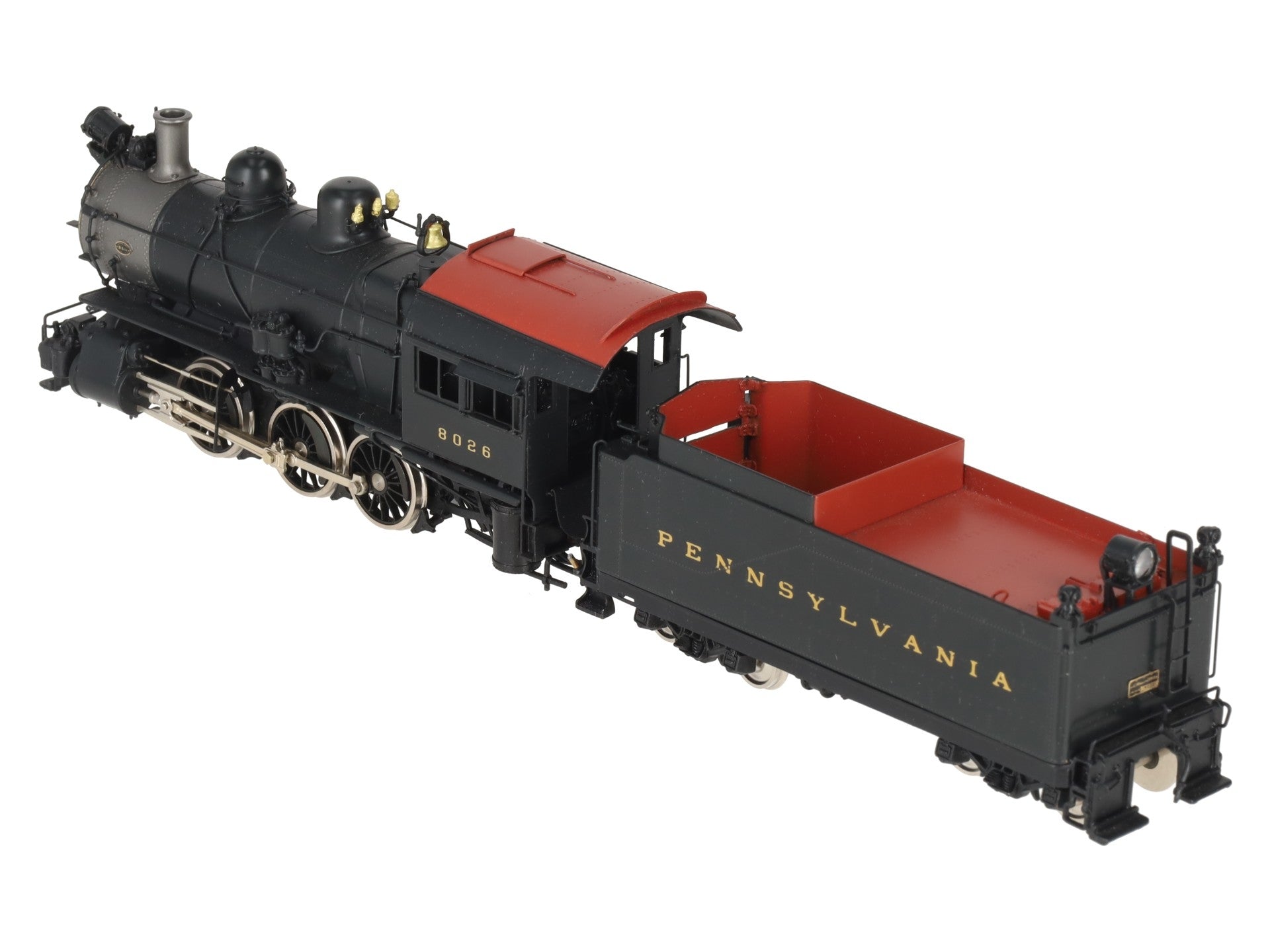 Key Imports Brass HO PRR B6S 0-6-0 Steam Locomotive & Tender #8026 EX/Box
