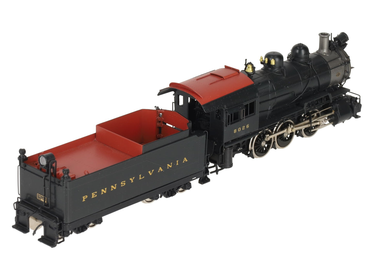 Key Imports Brass HO PRR B6S 0-6-0 Steam Locomotive & Tender #8026 EX/Box