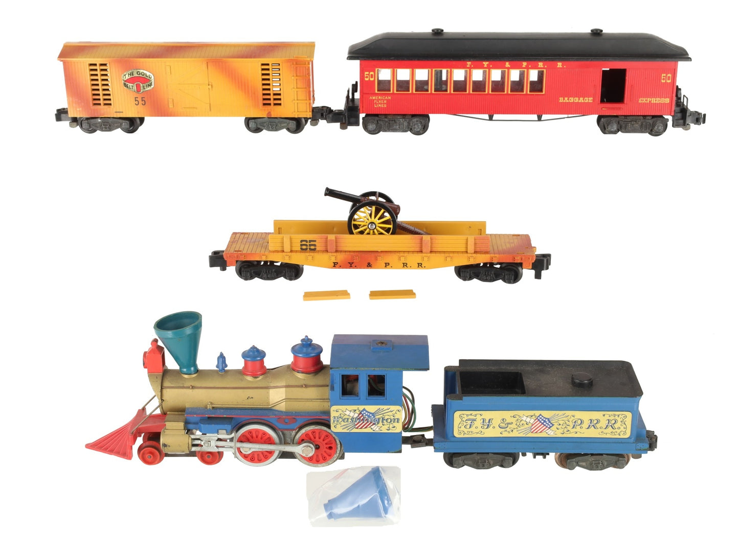 American Flyer 20655 Vintage S Frontiersman Freight Set: 21089, 24565, 24055, 2 VG