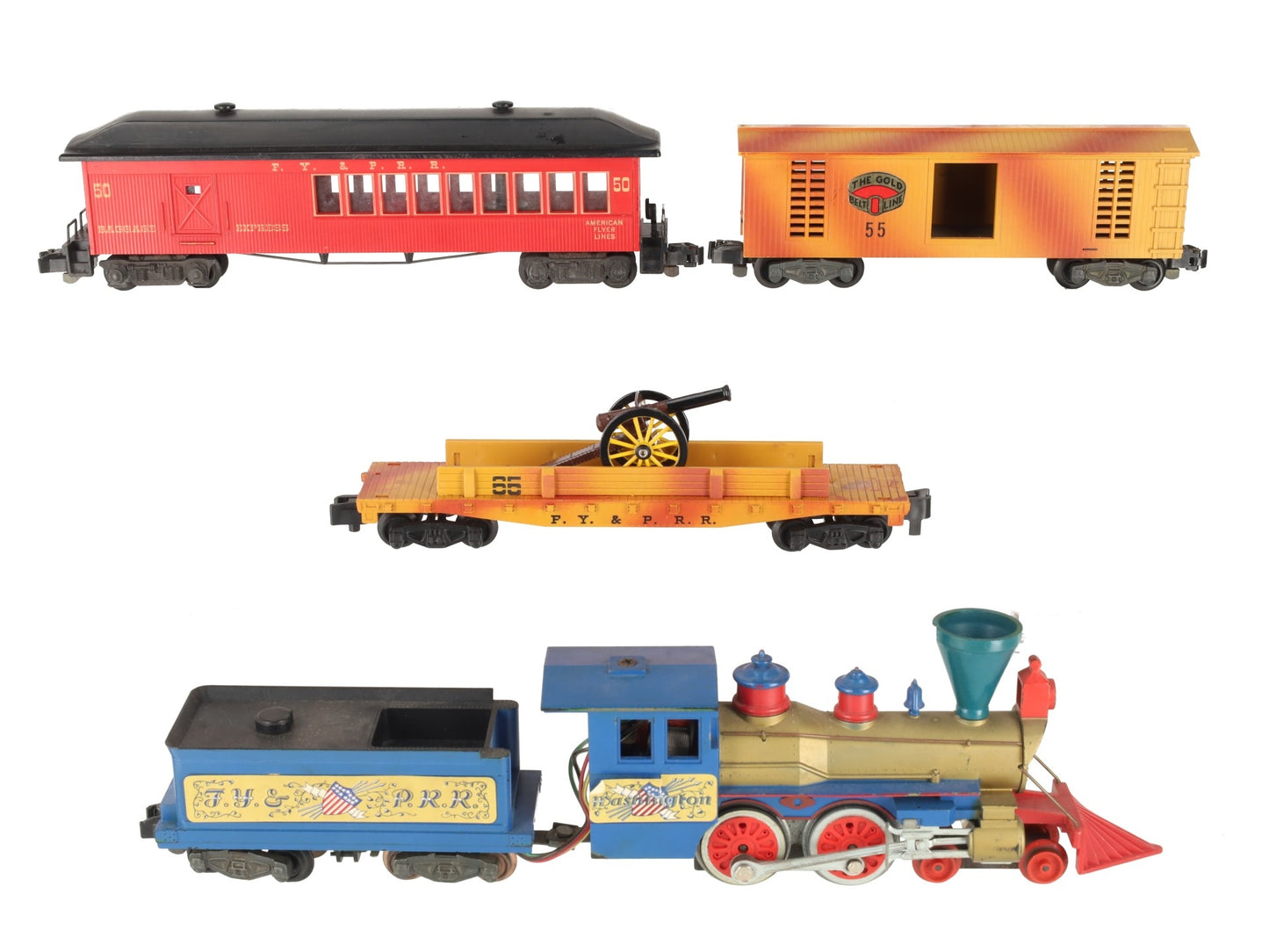 American Flyer 20655 Vintage S Frontiersman Freight Set: 21089, 24565, 24055, 2 VG