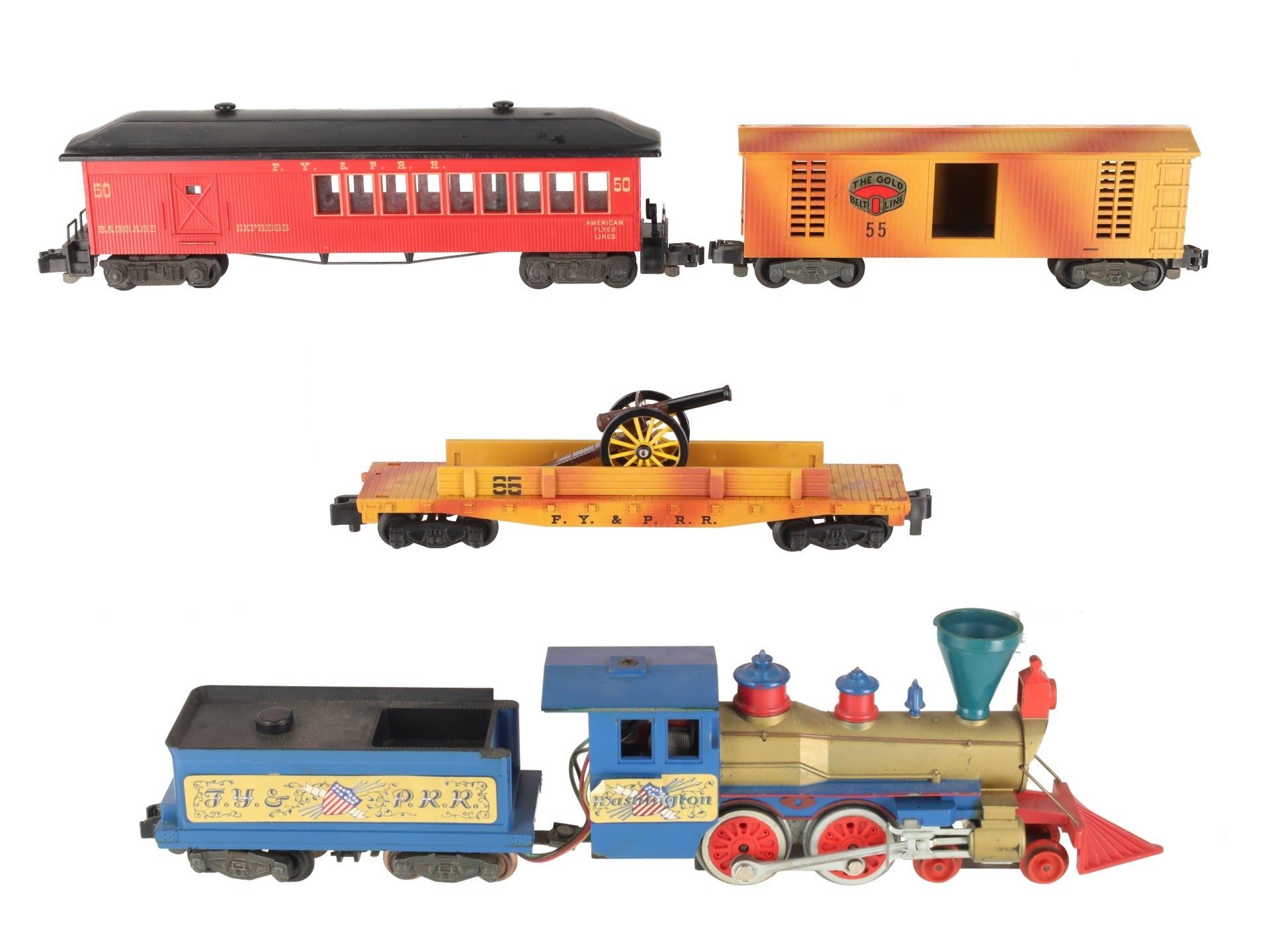 American Flyer 20655 Vintage S Frontiersman Freight Set: 21089, 24565, 24055, 2 VG