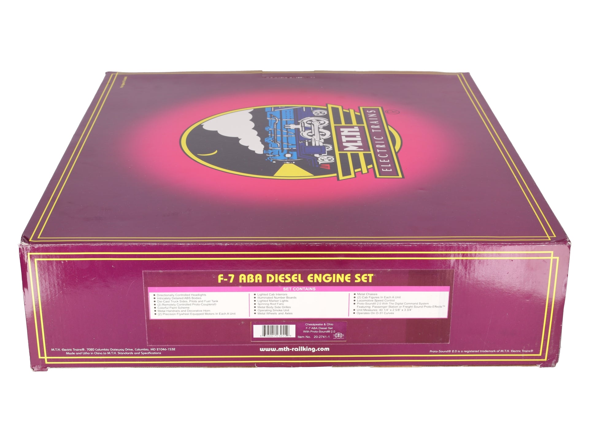 MTH 20-2741-1 C&O F-7 ABA Diesel Engine Set #7042/7043/7521 w/PS2 LN/Box