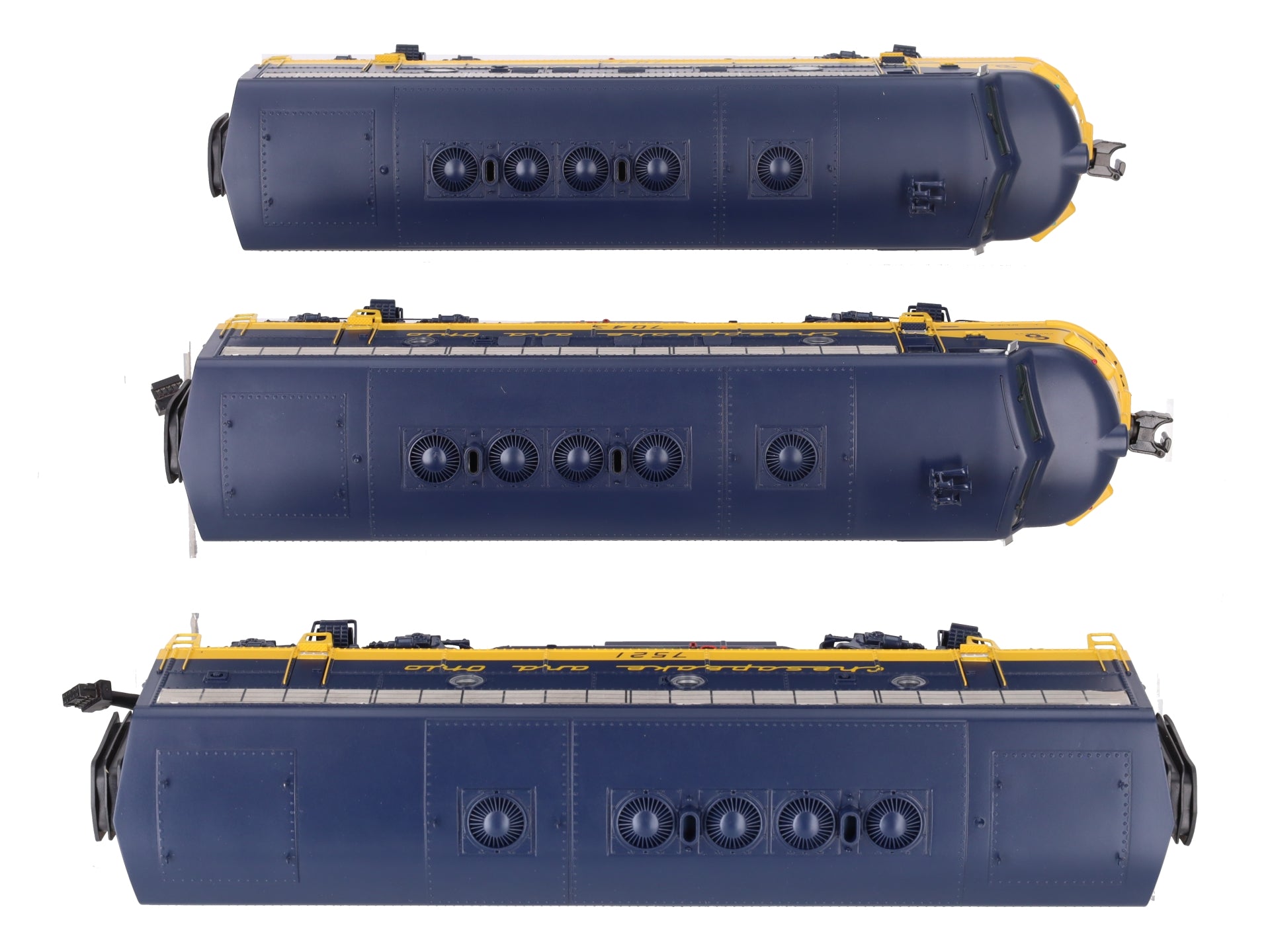 MTH 20-2741-1 C&O F-7 ABA Diesel Engine Set #7042/7043/7521 w/PS2 LN/Box