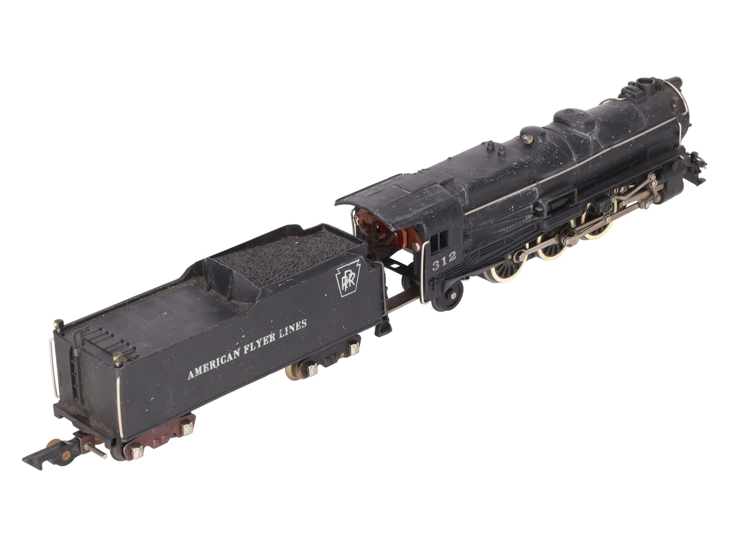 American Flyer 312 Vintage S PRR 4-6-2 K5 Atlantic Steam Locomotive & Tender VG