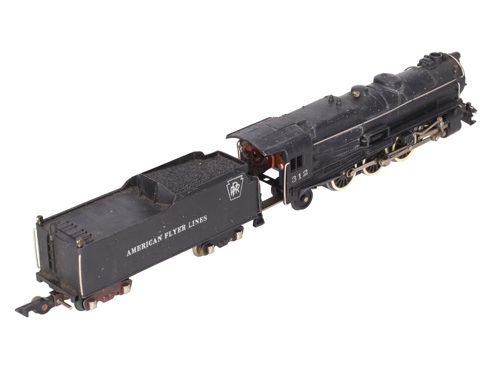 American Flyer 312 Vintage S PRR 4-6-2 K5 Atlantic Steam Locomotive & Tender VG