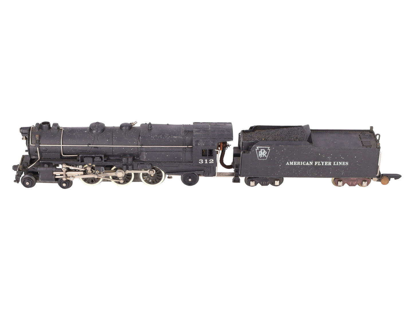 American Flyer 312 Vintage S PRR 4-6-2 K5 Atlantic Steam Locomotive & Tender VG