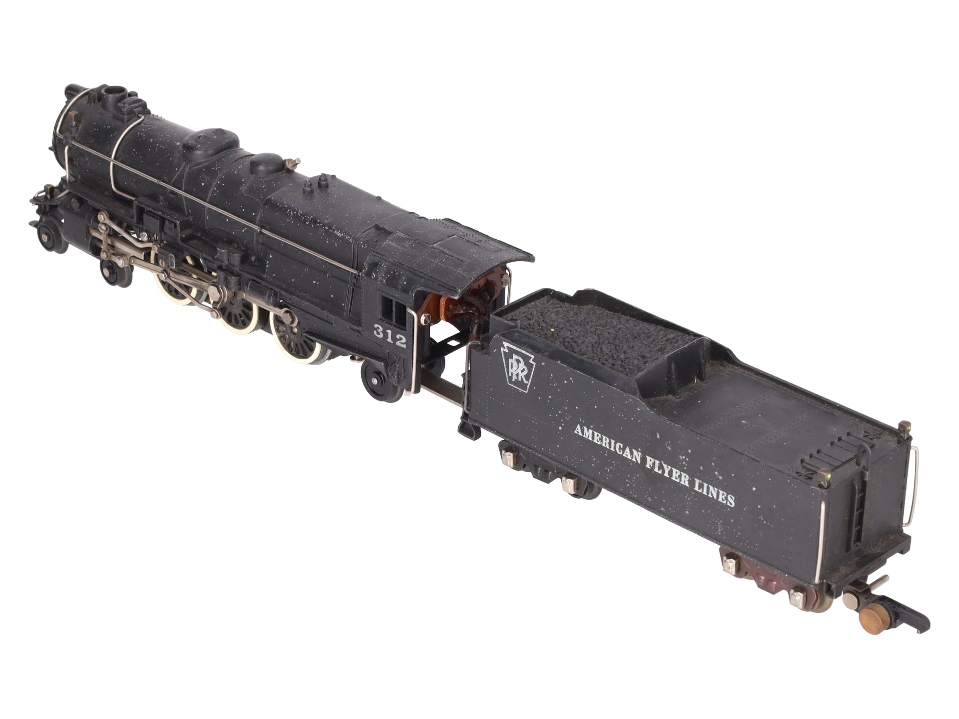 American Flyer 312 Vintage S PRR 4-6-2 K5 Atlantic Steam Locomotive & Tender VG