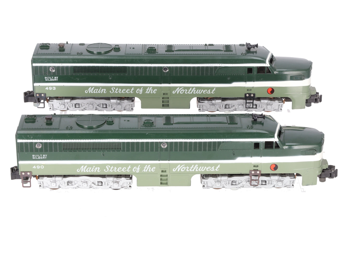 American Flyer 4913 VIntage S Northern Pacific AA Diesel Locomotive Set VG