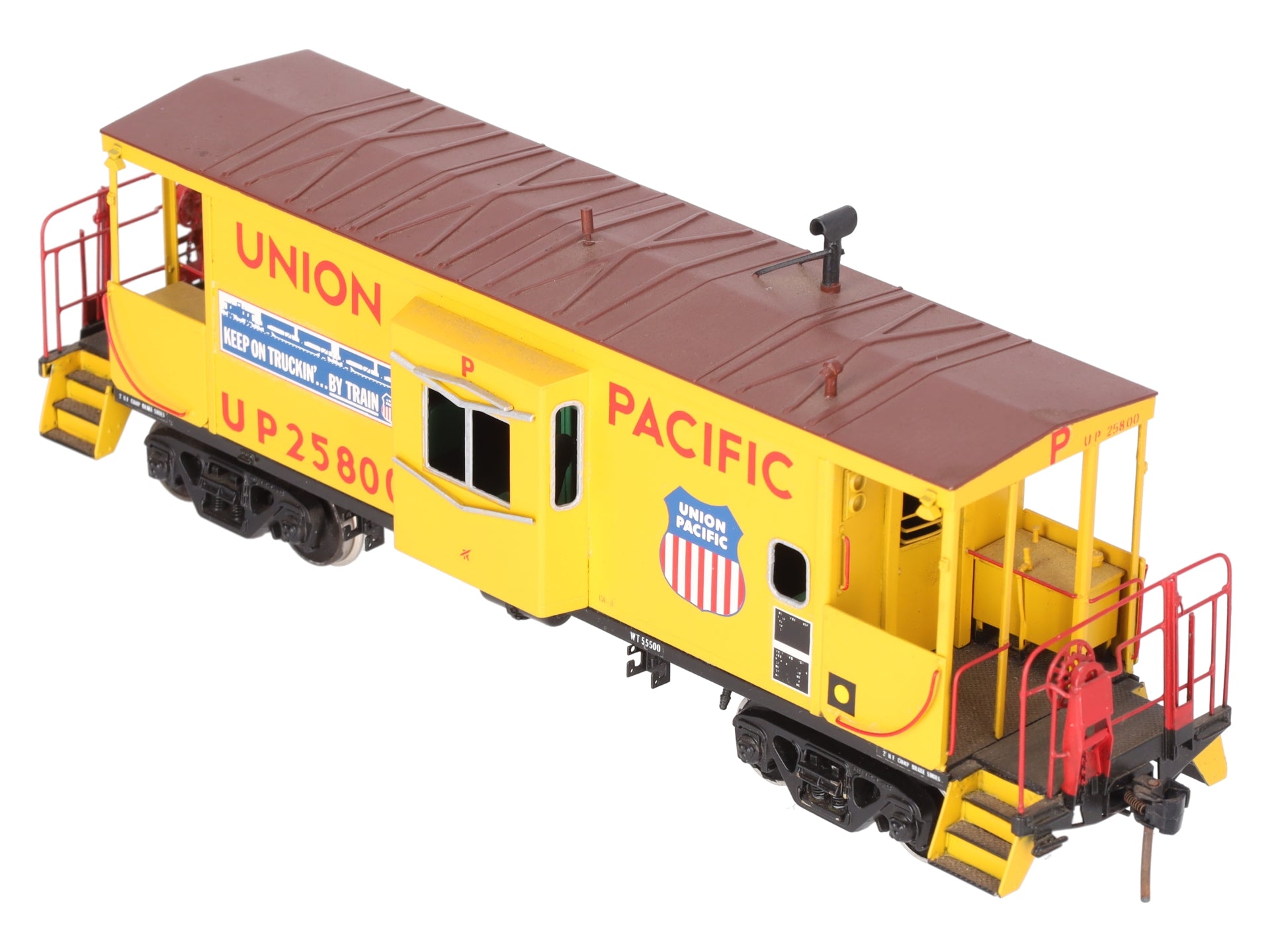 Overland 0011 O BRASS Union Pacific CA-11 Caboose w/ Full Interior (2-Rail) EX/Box