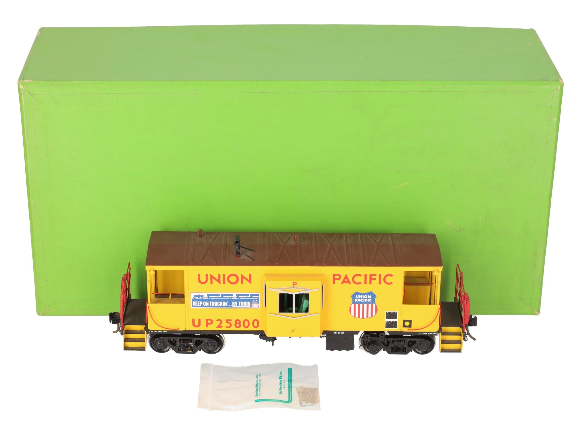 Overland 0011 O BRASS Union Pacific CA-11 Caboose w/ Full Interior (2-Rail) EX/Box