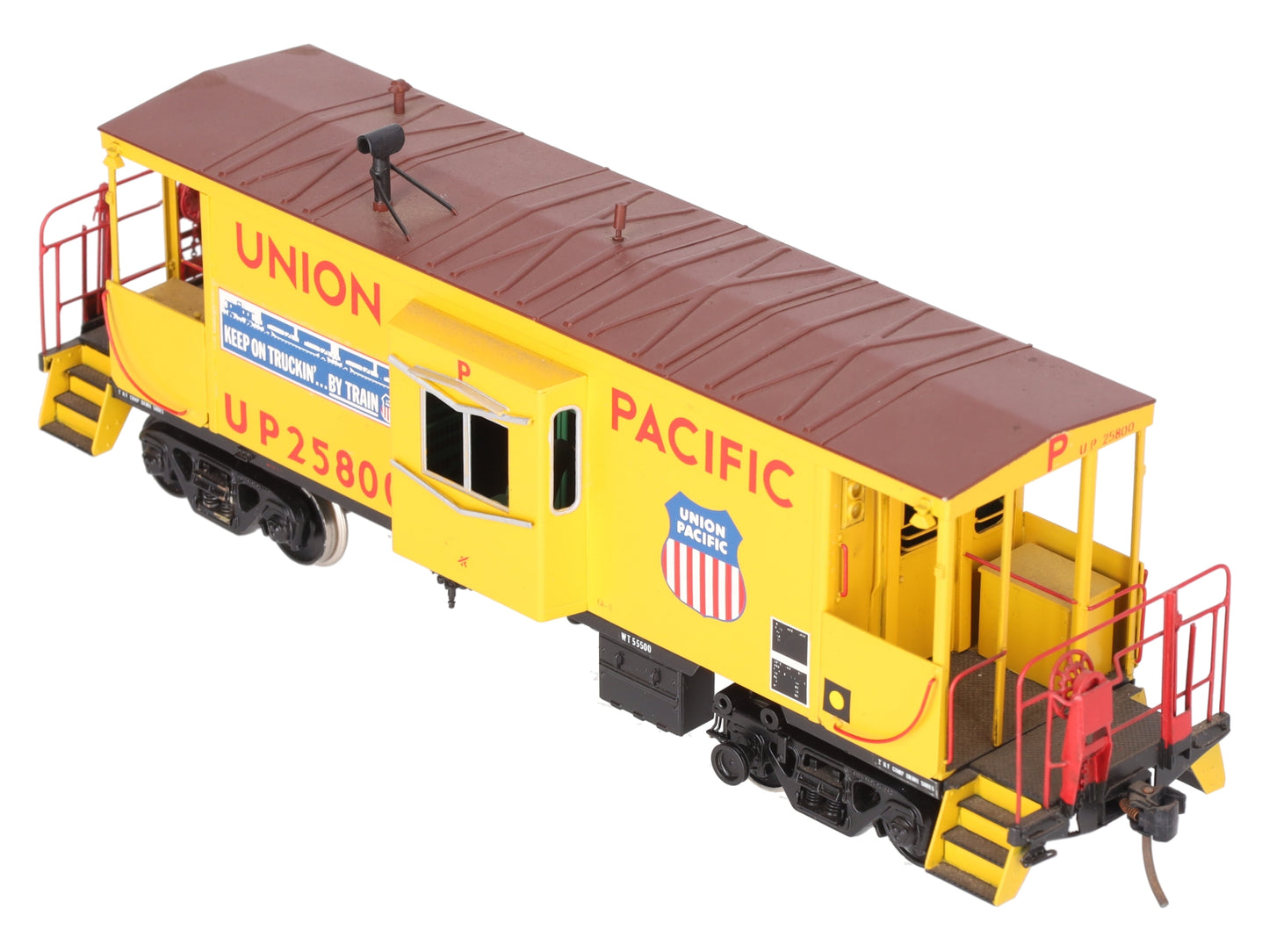 Overland 0011 O BRASS Union Pacific CA-11 Caboose w/ Full Interior (2-Rail) EX/Box