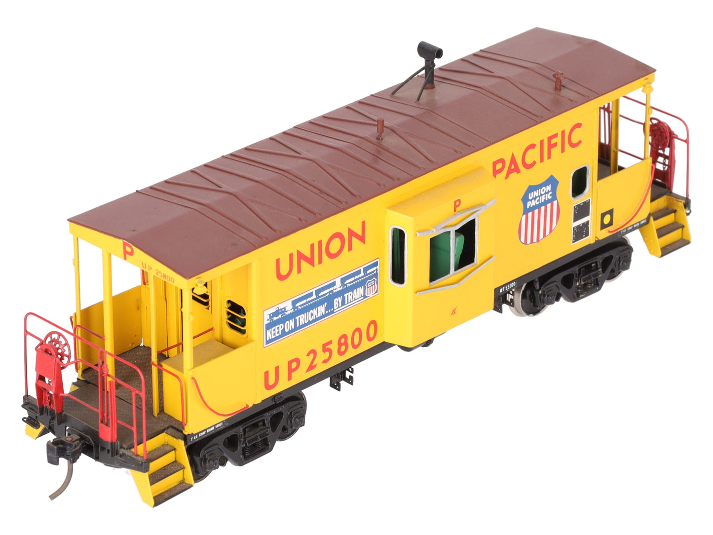 Overland 0011 O BRASS Union Pacific CA-11 Caboose w/ Full Interior (2-Rail) EX/Box