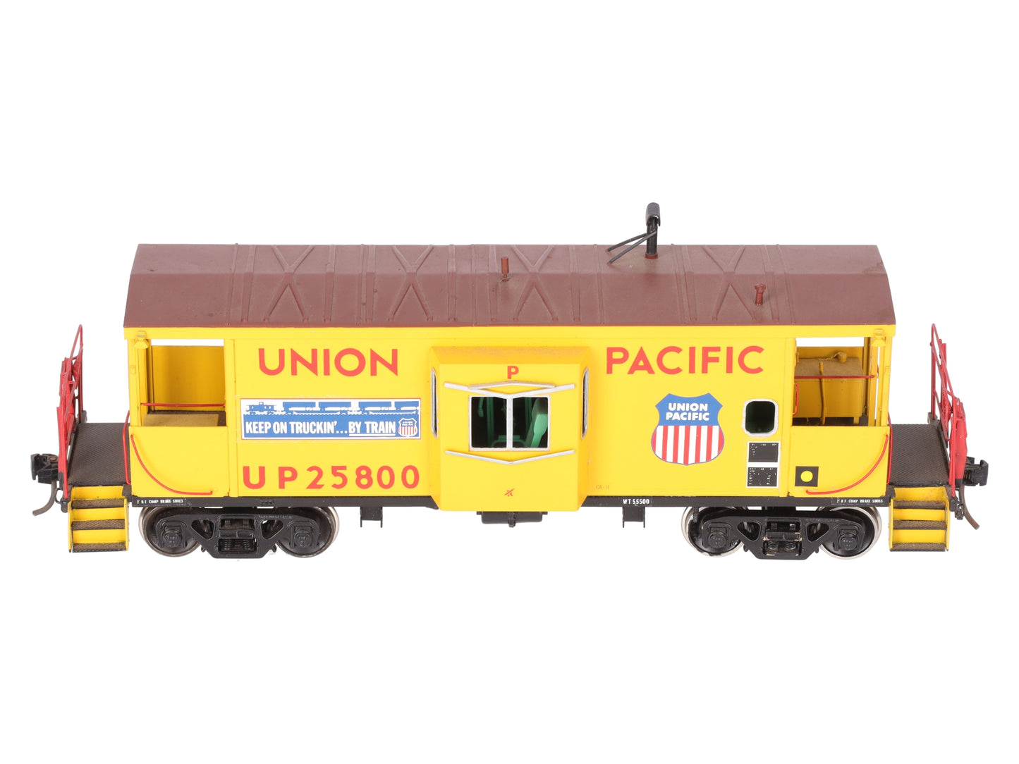 Overland 0011 O BRASS Union Pacific CA-11 Caboose w/ Full Interior (2-Rail) EX/Box