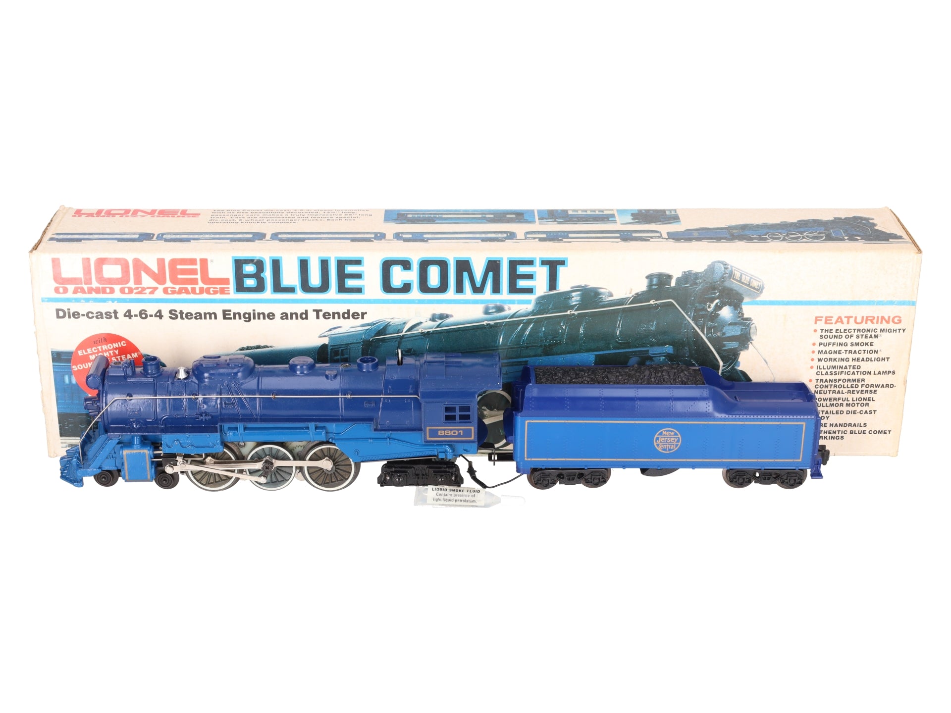 Lionel 6-8801 O Gauge Blue Comet 4-6-4 Steam Locomotive & Tender #8801 EX/Box