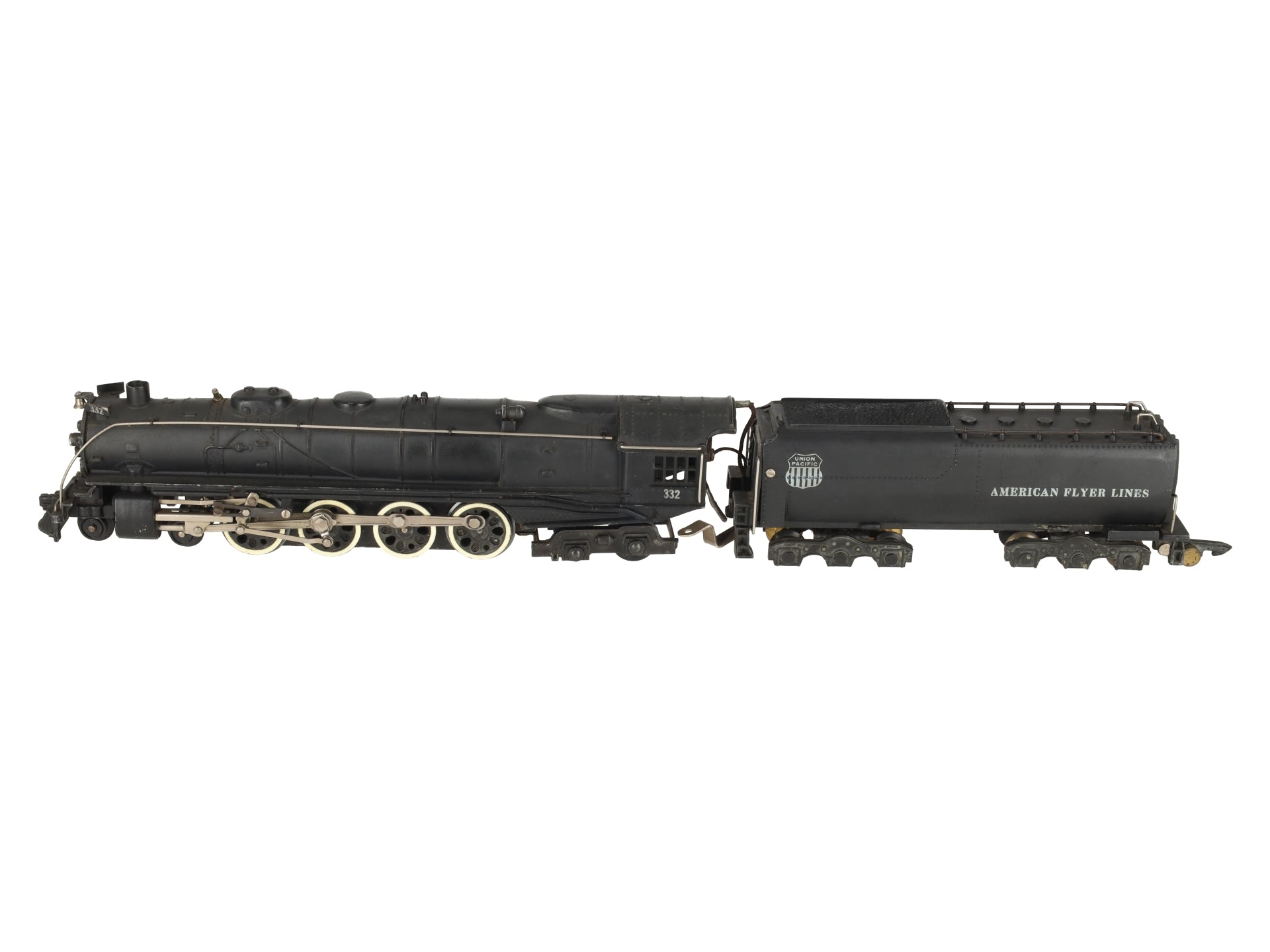 American Flyer 332 Vintage S Union Pacific 4-8-4 Steam Locomotive & Tender EX