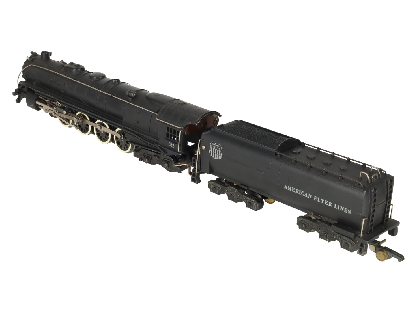 American Flyer 332 Vintage S Union Pacific 4-8-4 Steam Locomotive & Tender EX