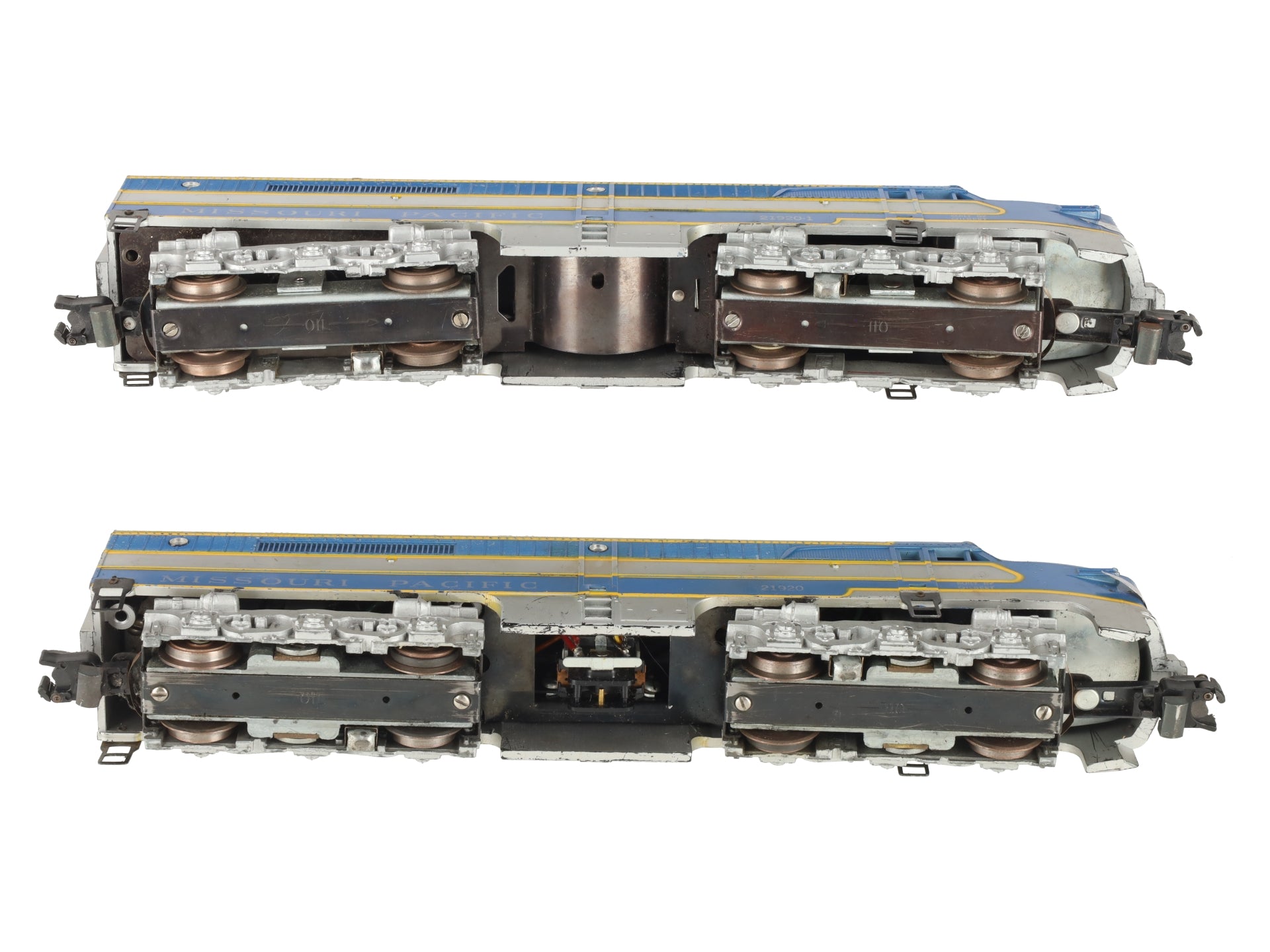 American Flyer 21920 Vintage S Missouri Pacific PA-1 AA Diesel Locomotive Set VG