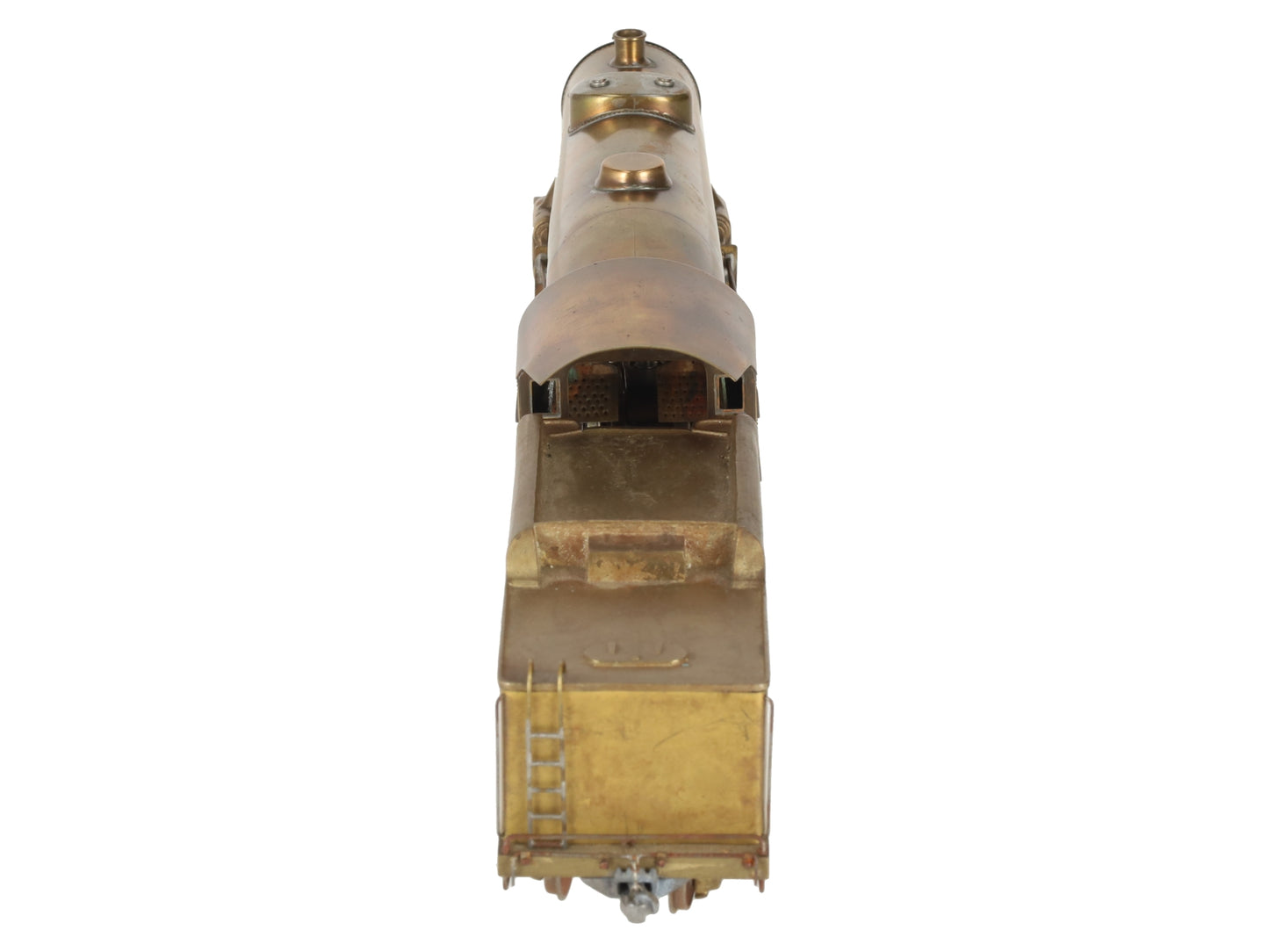 Generic Brass S Scale 2-8-2 Steam Locomotive & Tender VG