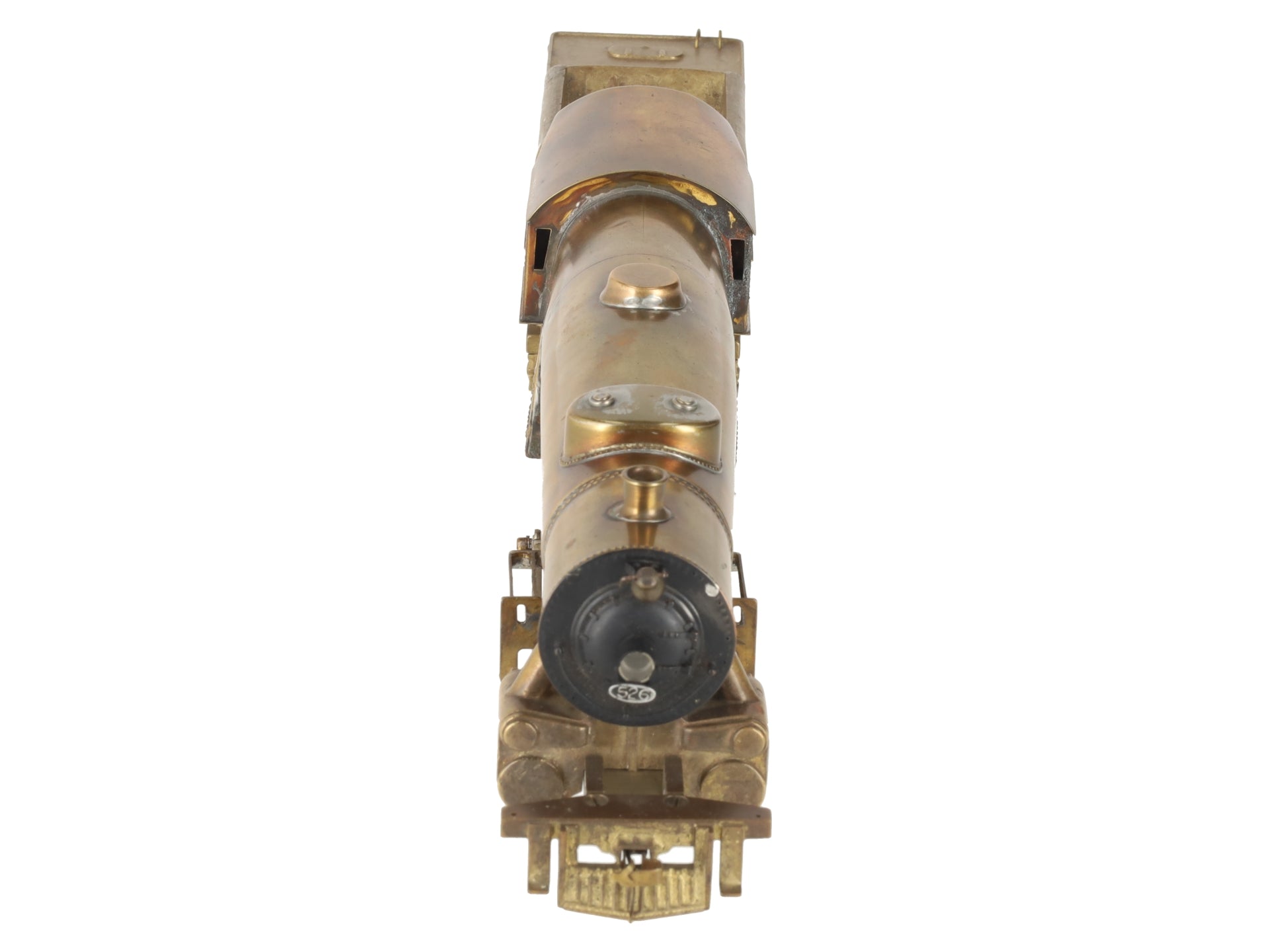 Generic Brass S Scale 2-8-2 Steam Locomotive & Tender VG