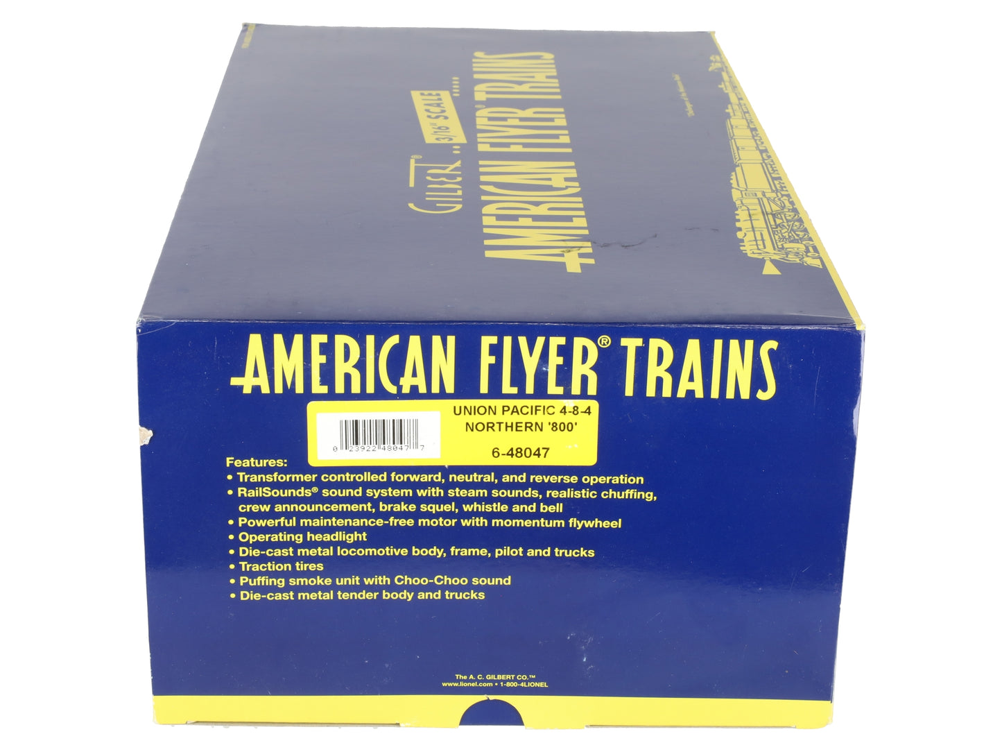 American Flyer 6-48047 S Union Pacific 4-8-4 Northern Steam Locomotive #800 LN/Box