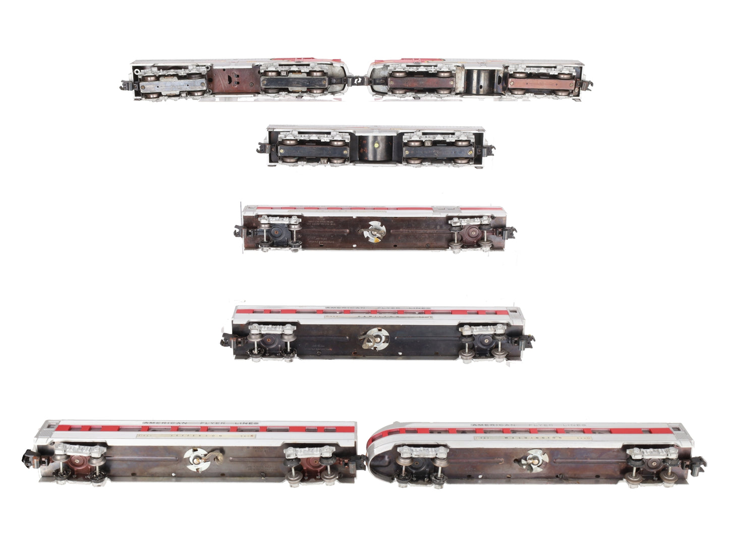 American Flyer K5375W Vintage S SF "The Chief" ABA Diesel Passenger Set VG/Box