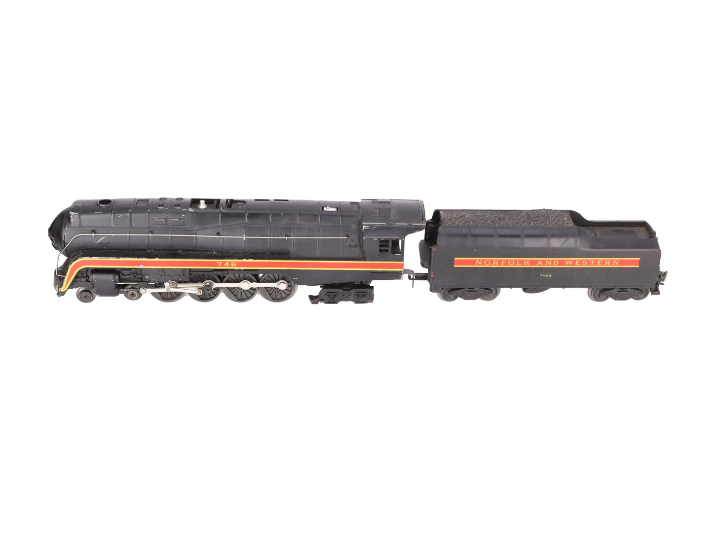 Lionel 746 Vintage O N&W J Class 4-8-4 Steam Locomotive & 746W Tender VG