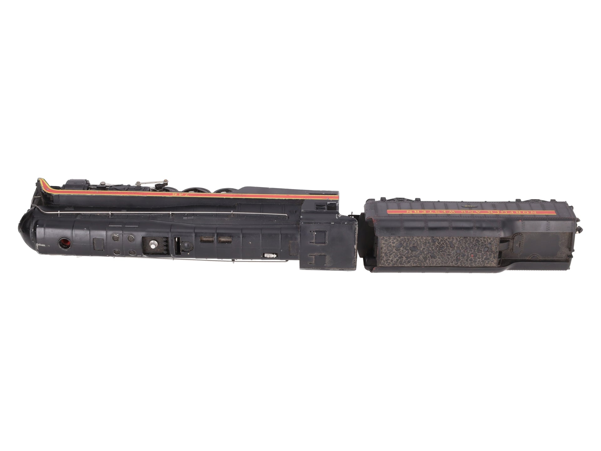 Lionel 746 Vintage O N&W J Class 4-8-4 Steam Locomotive & 746W Tender VG