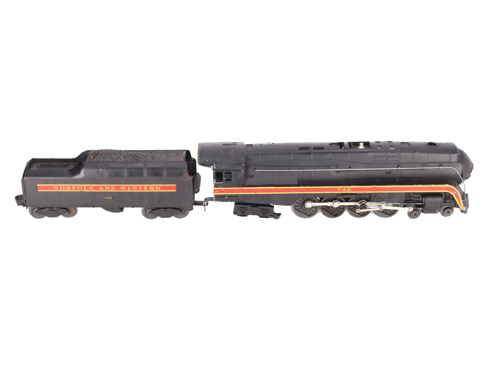 Lionel 746 Vintage O N&W J Class 4-8-4 Steam Locomotive & 746W Tender VG