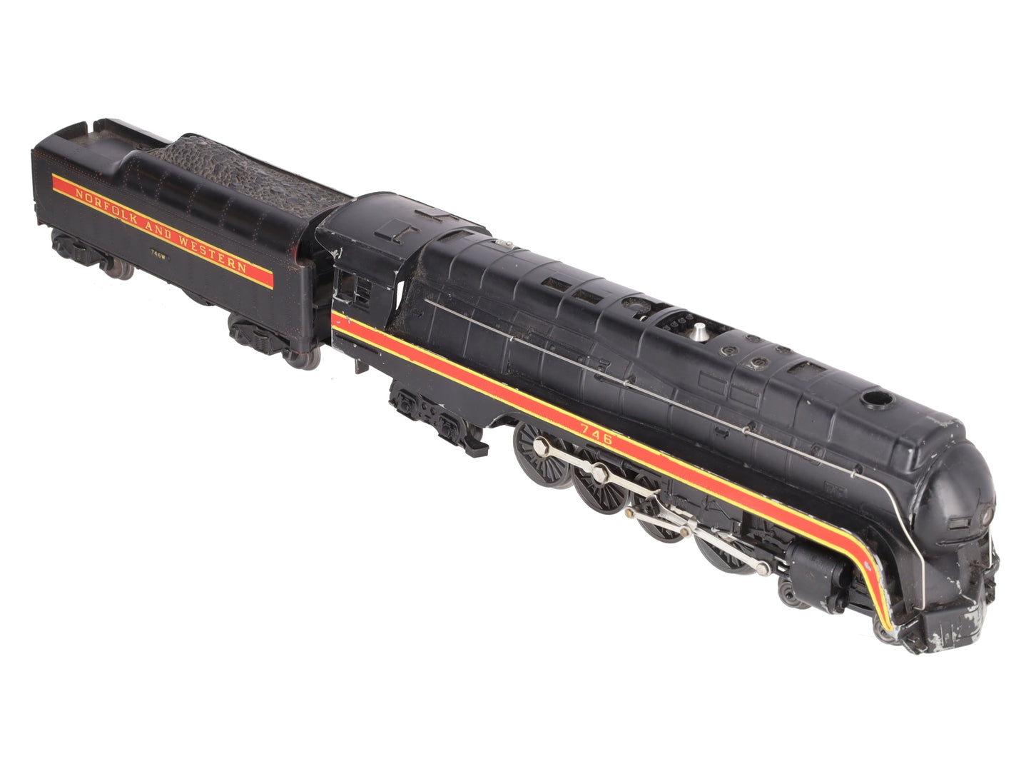 Lionel 746 Vintage O N&W J Class 4-8-4 Steam Locomotive & 746W Tender VG