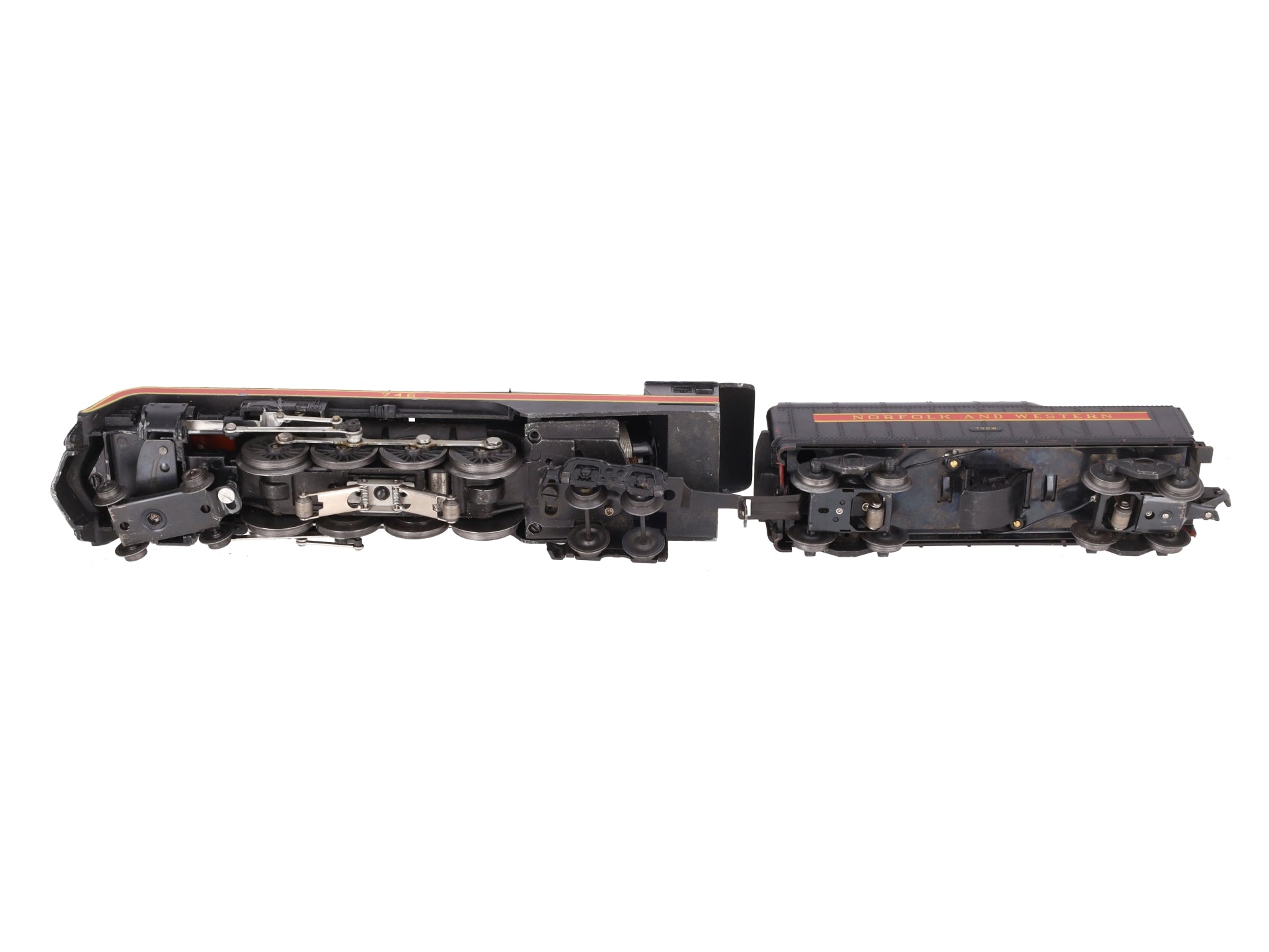 Lionel 746 Vintage O N&W J Class 4-8-4 Steam Locomotive & 746W Tender VG