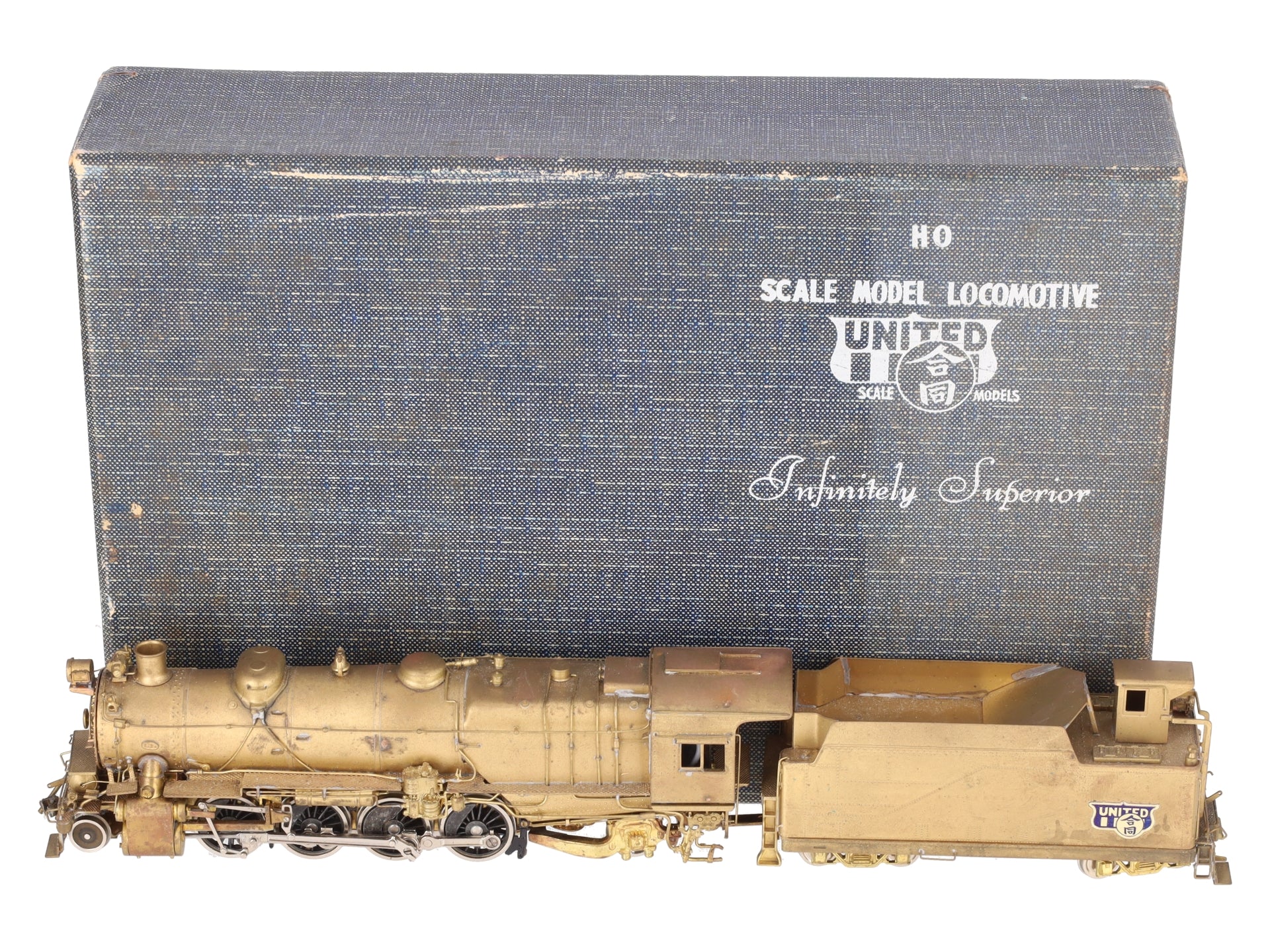 United Scale Models Brass HO Pennsylvania Railroad L-1 2-8-2 Locomotive & Tender VG/Box