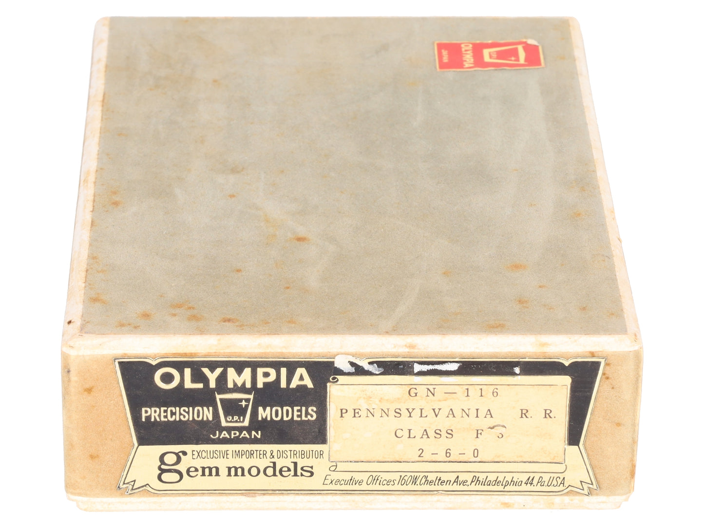 Olympia GN-116 BRASS HO Scale PRR Class F3 2-6-0 Steam Loco & Tender EX/Box