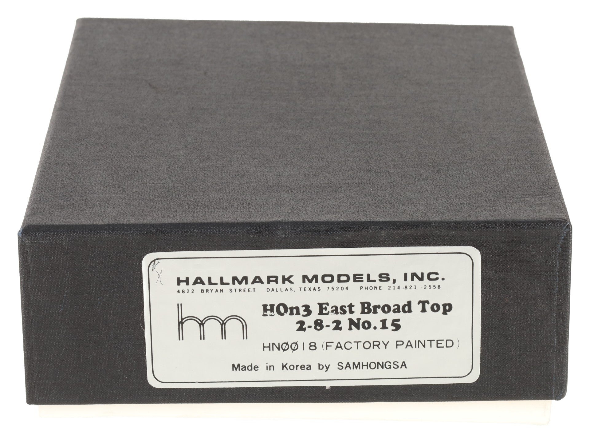 Hallmark Models 15 HOn3 Brass East Broad Top 2-8-2 Steam Loco & Tender EX/Box