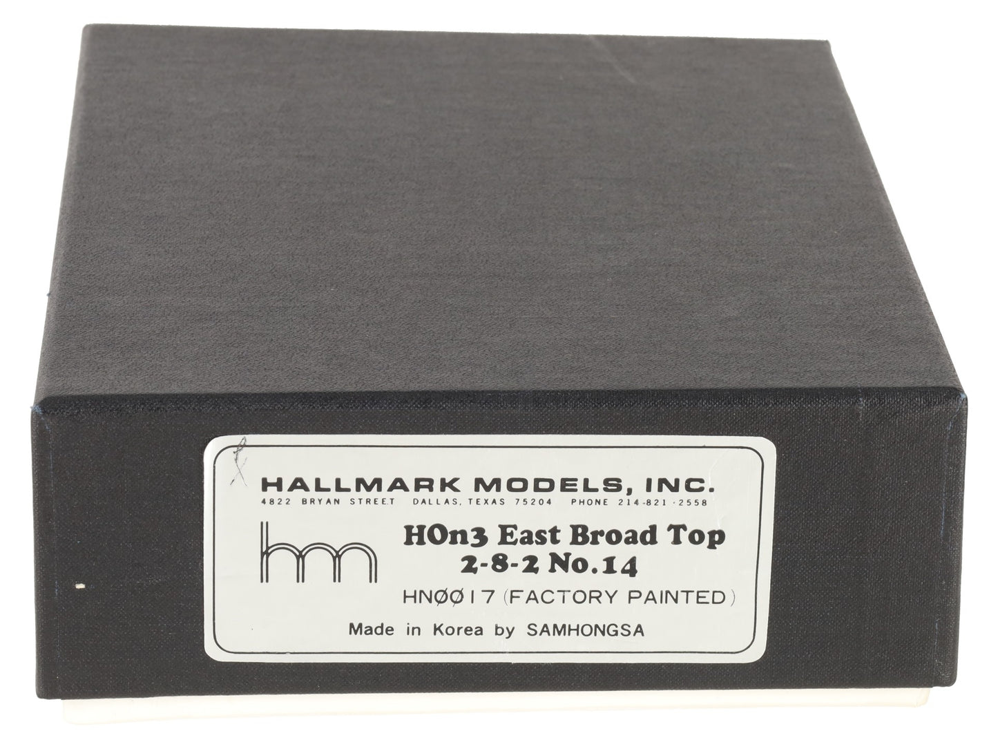 Hallmark Models 14 HOn3 BRASS East Broad Top 2-8-2 Steam Engine & Tender -F/P EX/Box