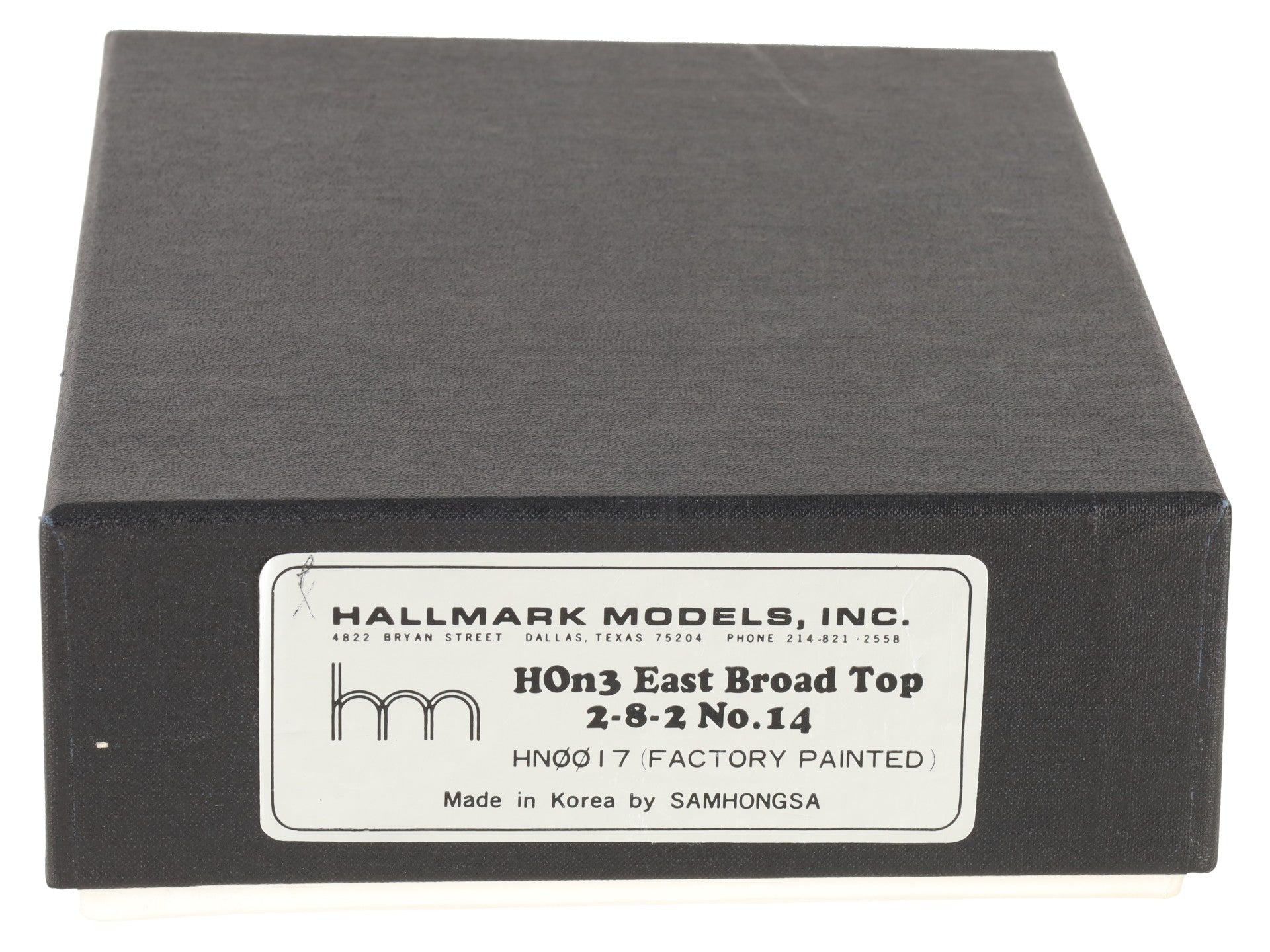 Hallmark Models 14 HOn3 BRASS East Broad Top 2-8-2 Steam Engine & Tender -F/P EX/Box