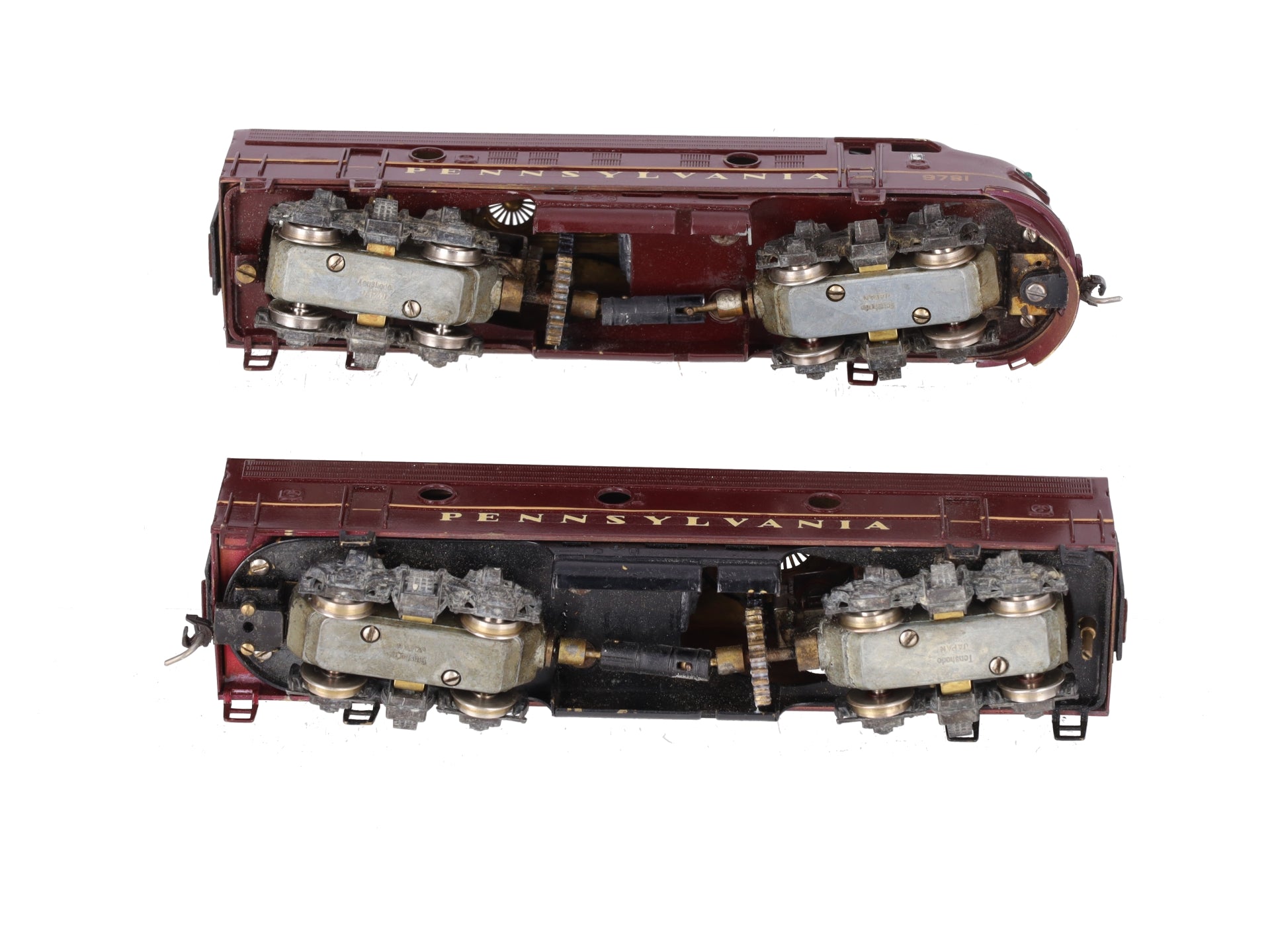 Tenshodo Brass HO Scale Pennsylvania Railroad EMD F-9 Diesel Locomotive #131/132 VG/Box