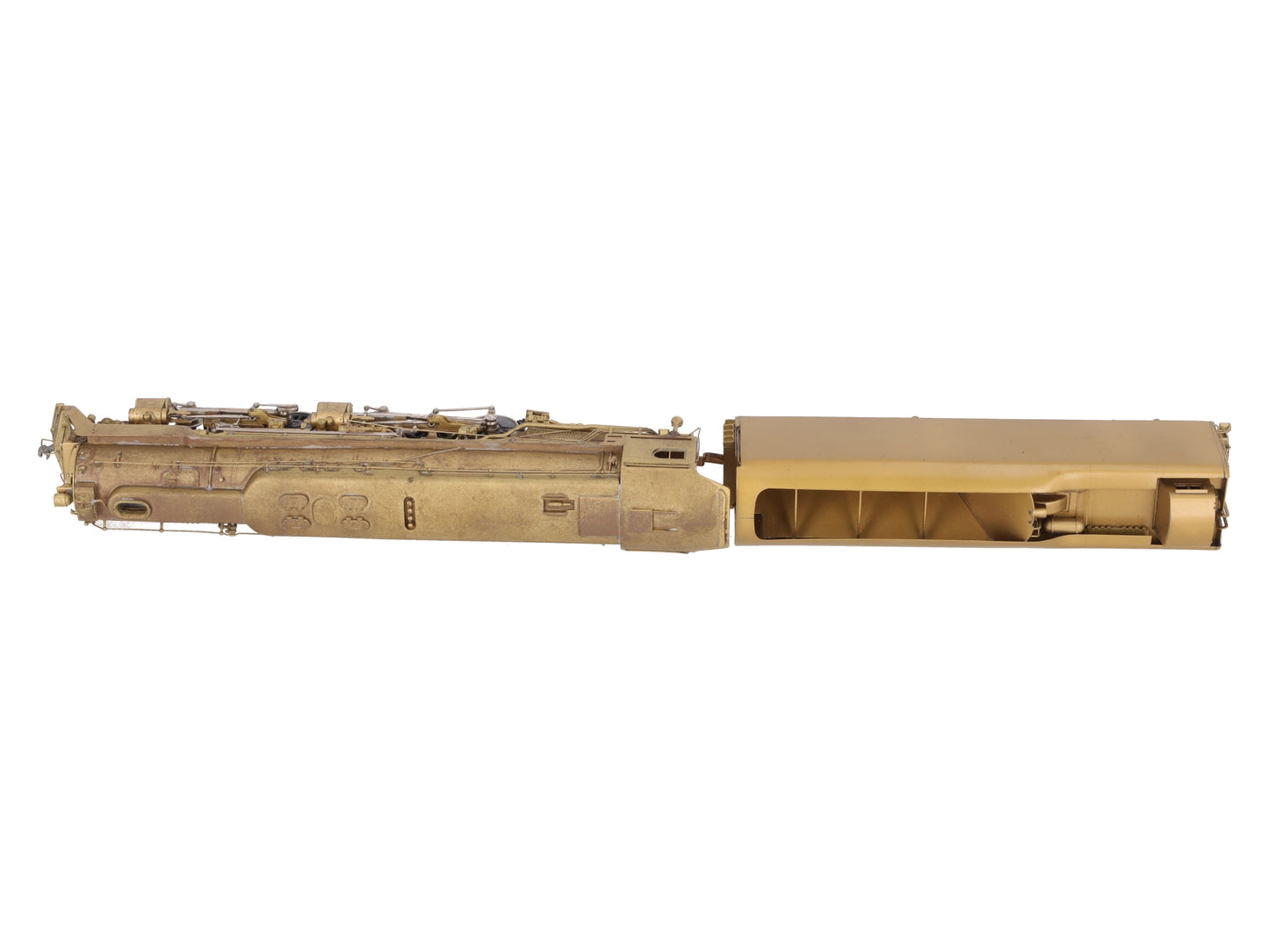 Westside Model Co. HO Brass Pennsylvania 4-4-6-4 Q-2 Duplex & Tender - Unpainted EX/Box