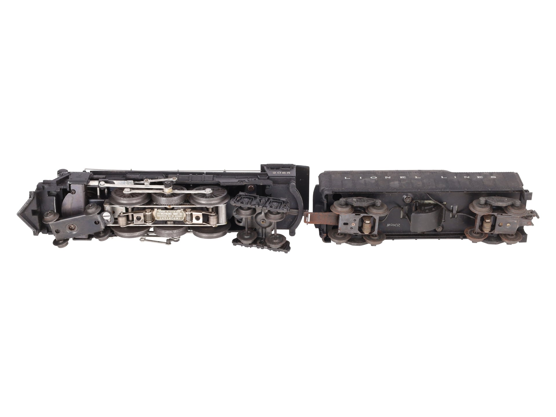 Lionel 2065 Vintage O 4-6-4 Small Hudson Steam Locomotive & 2046W Tender VG/Box