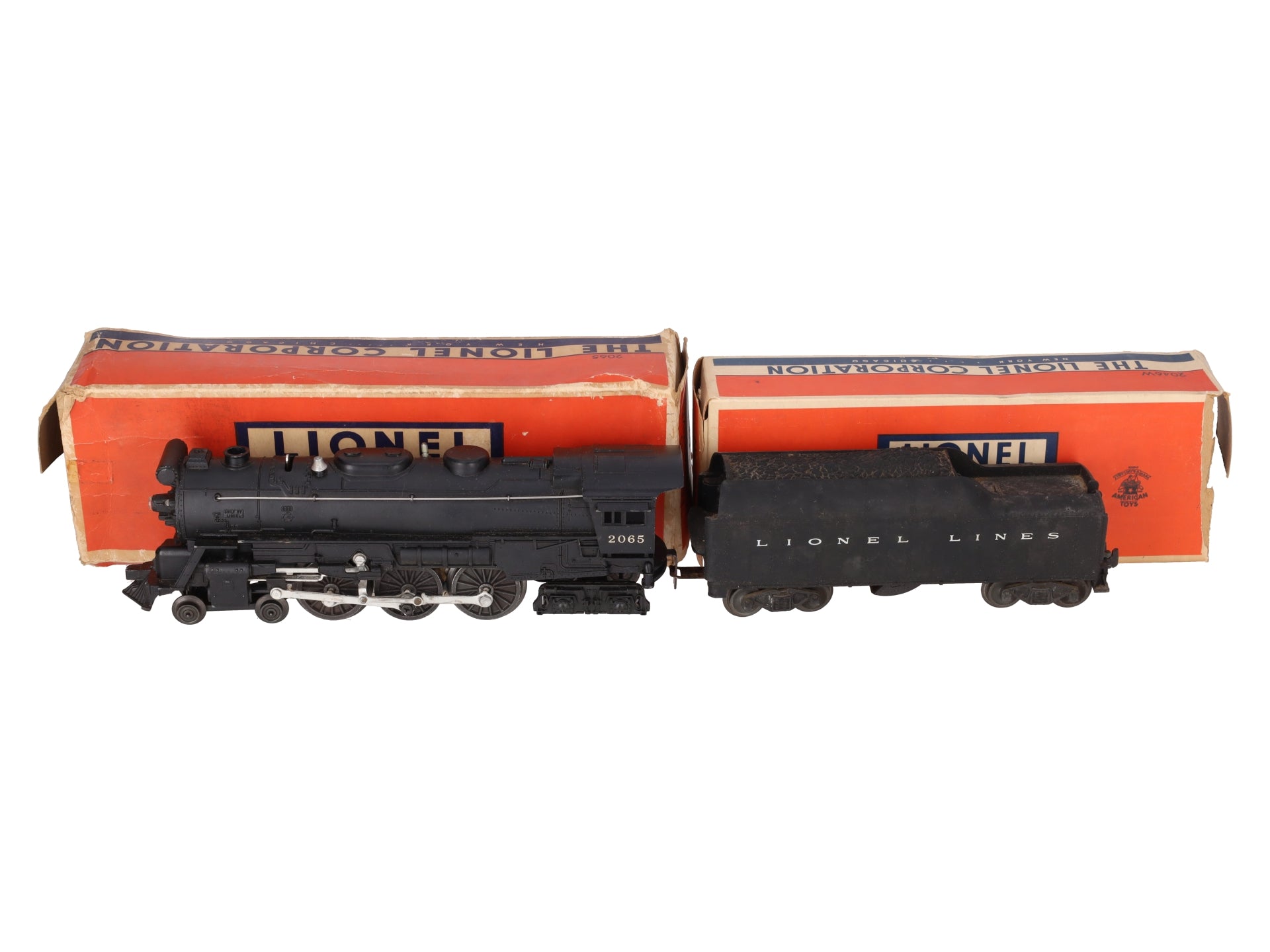 Lionel 2065 Vintage O 4-6-4 Small Hudson Steam Locomotive & 2046W Tender VG/Box