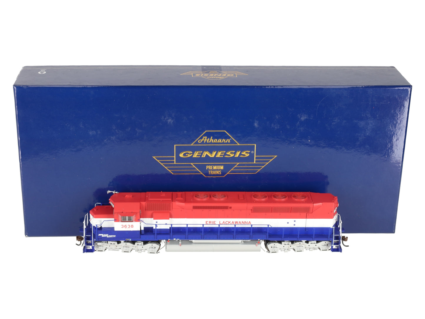 Athearn G63686 HO Erie Lackawanna SDP45 Diesel Locomotive with DCC & Sound #3638 EX/Box