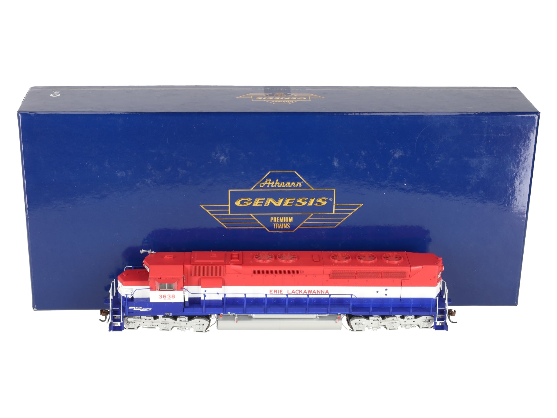 Athearn G63686 HO Erie Lackawanna SDP45 Diesel Locomotive with DCC & Sound #3638 EX/Box