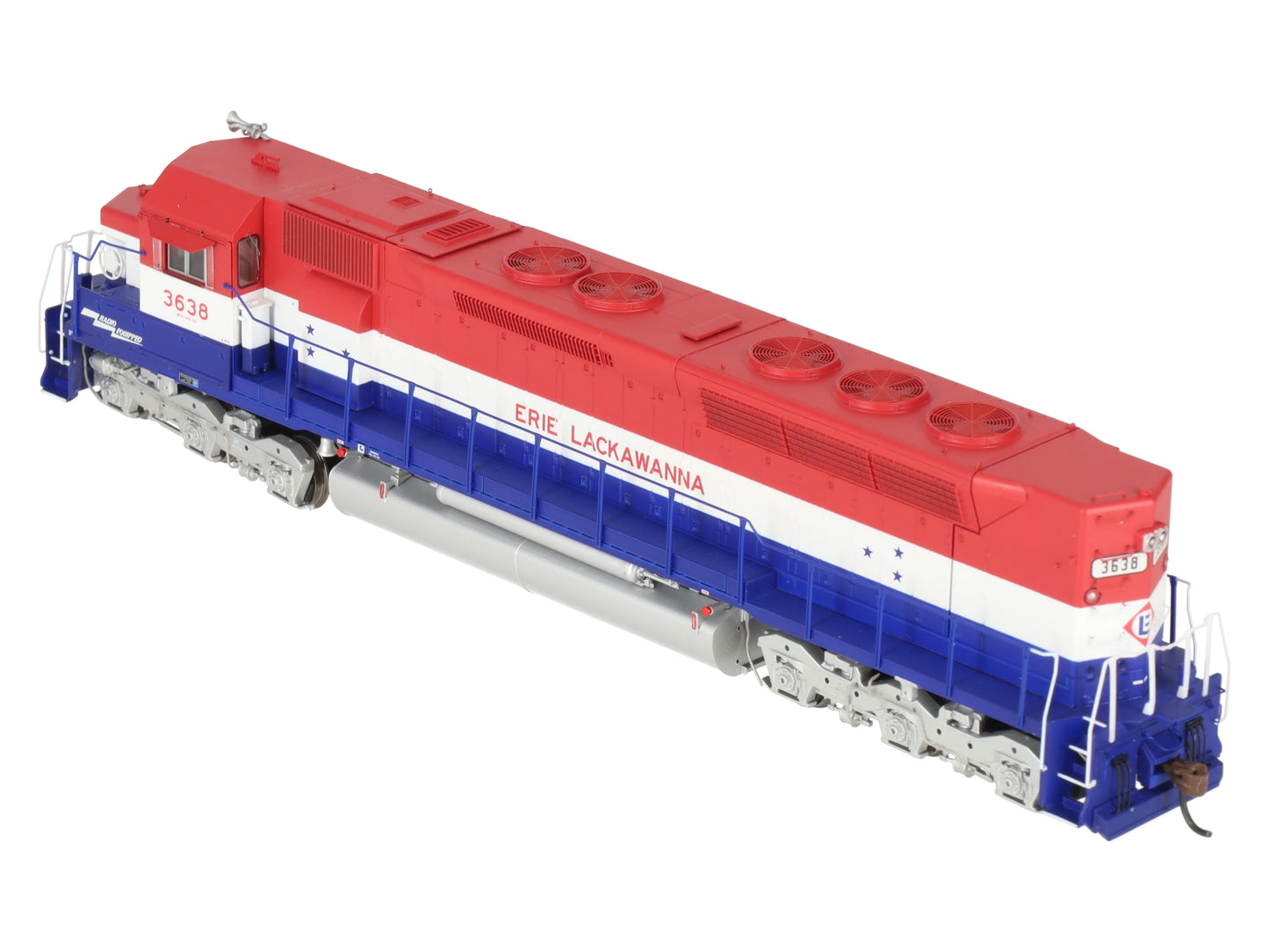 Athearn G63686 HO Erie Lackawanna SDP45 Diesel Locomotive with DCC & Sound #3638 EX/Box
