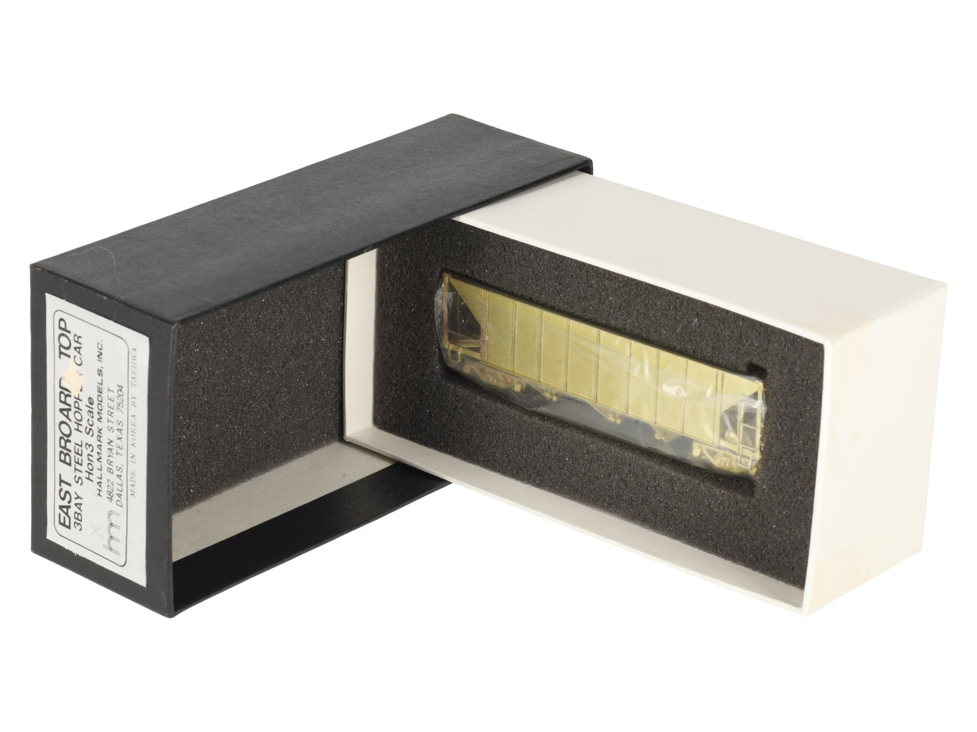 Hallmark Models HOn3 BRASS Undecorated Rolling Stock 3-Bay Hopper EX/Box