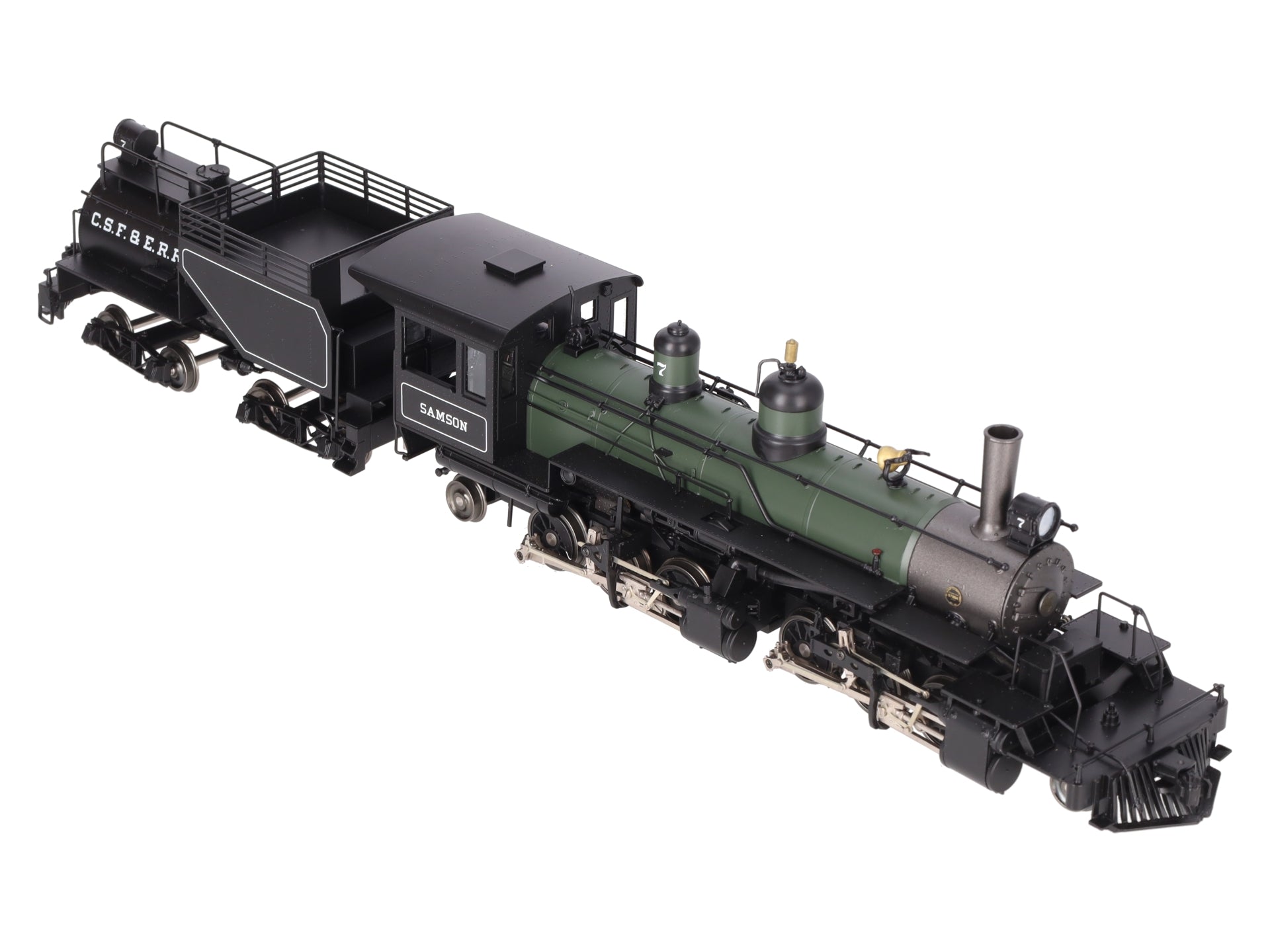 Sunset Models O Brass Samson Green Boiler 2-6-6-2 Steam Loco & Tender #7 2-Rail EX/Box