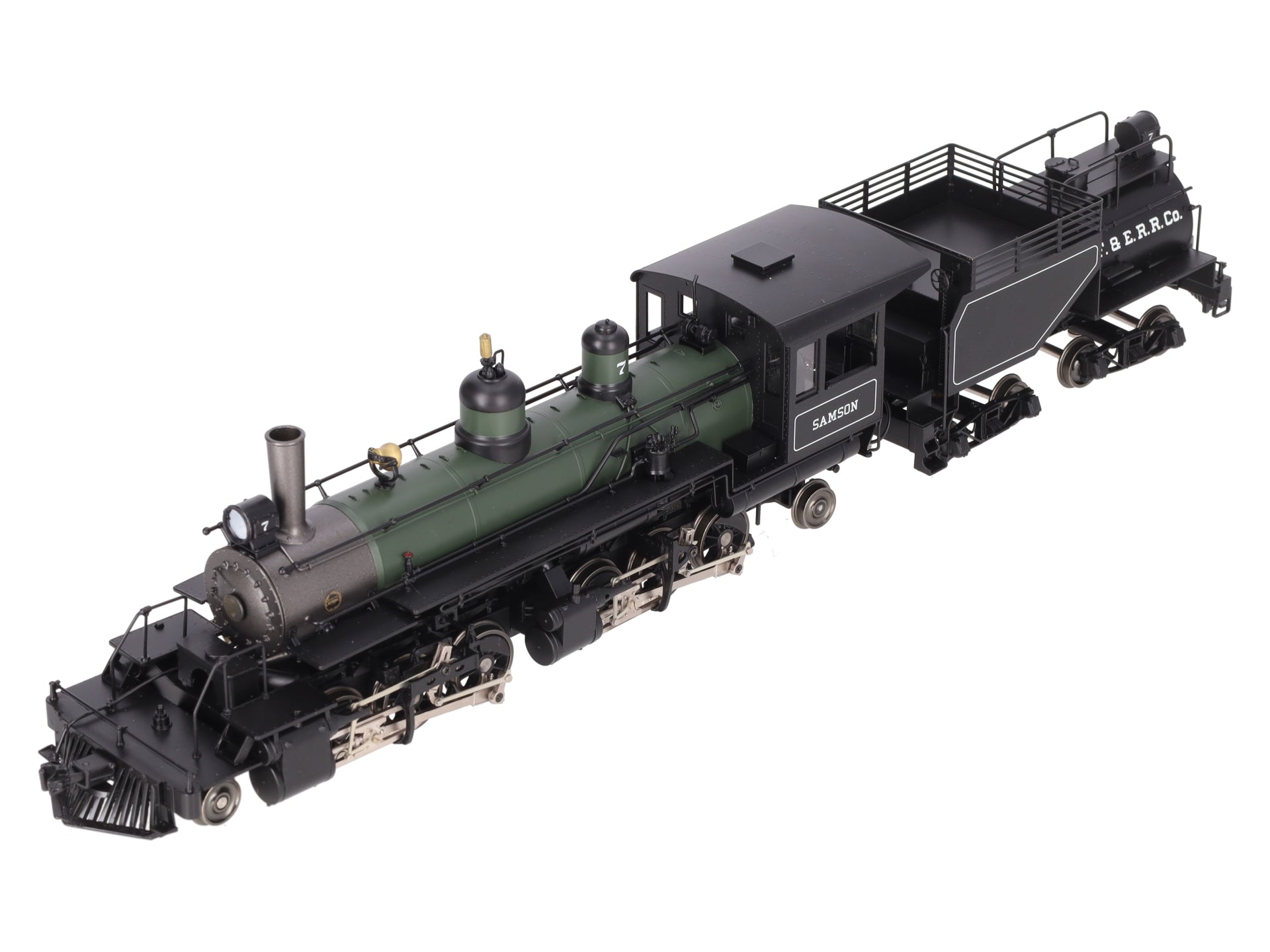 Sunset Models O Brass Samson Green Boiler 2-6-6-2 Steam Loco & Tender #7 2-Rail EX/Box