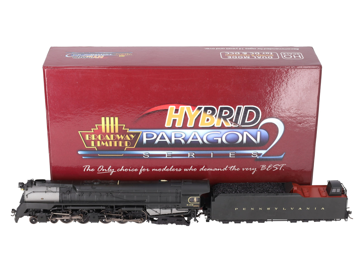 Broadway Limited 2068 HO Hybrid PRR Q2 4-4-6-4 Steam Loco #6198 w DCC & Sound EX/Box